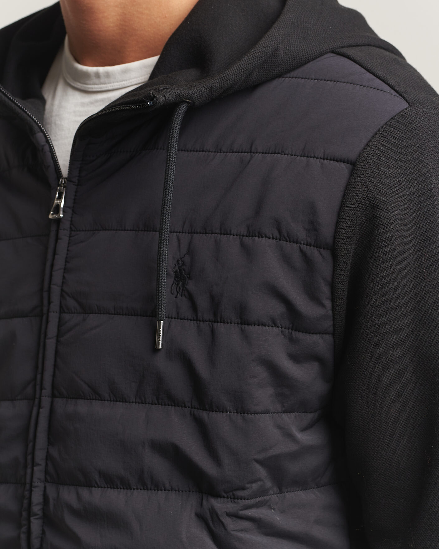 Uomini | Maglieria | Polo Ralph Lauren | Double Knitted Jaquard Full Zip Hoodie Polo Black