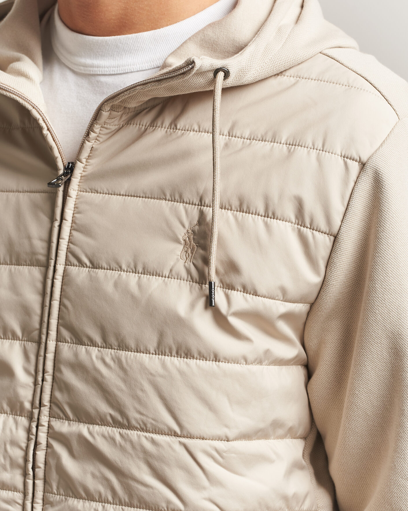 Uomini | Maglieria | Polo Ralph Lauren | Double Knitted Jaquard Full Zip Hoodie Stoneware Grey