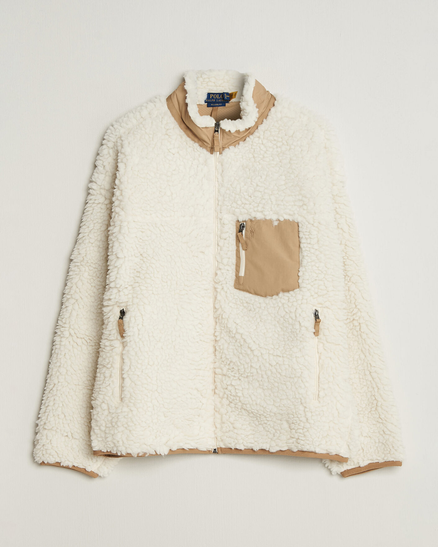 Uomini | Maglieria | Polo Ralph Lauren | Shaggy Hi Pile Full Zip Clubhouse Cream