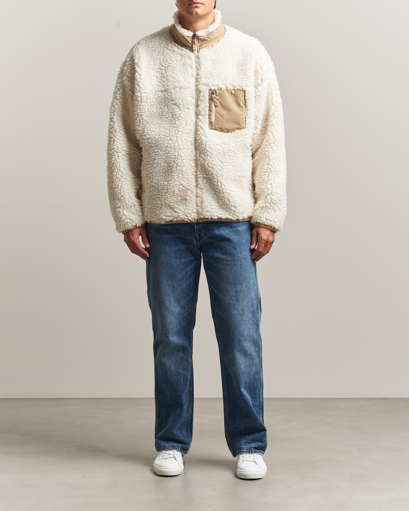 Uomini | Maglieria | Polo Ralph Lauren | Shaggy Hi Pile Full Zip Clubhouse Cream