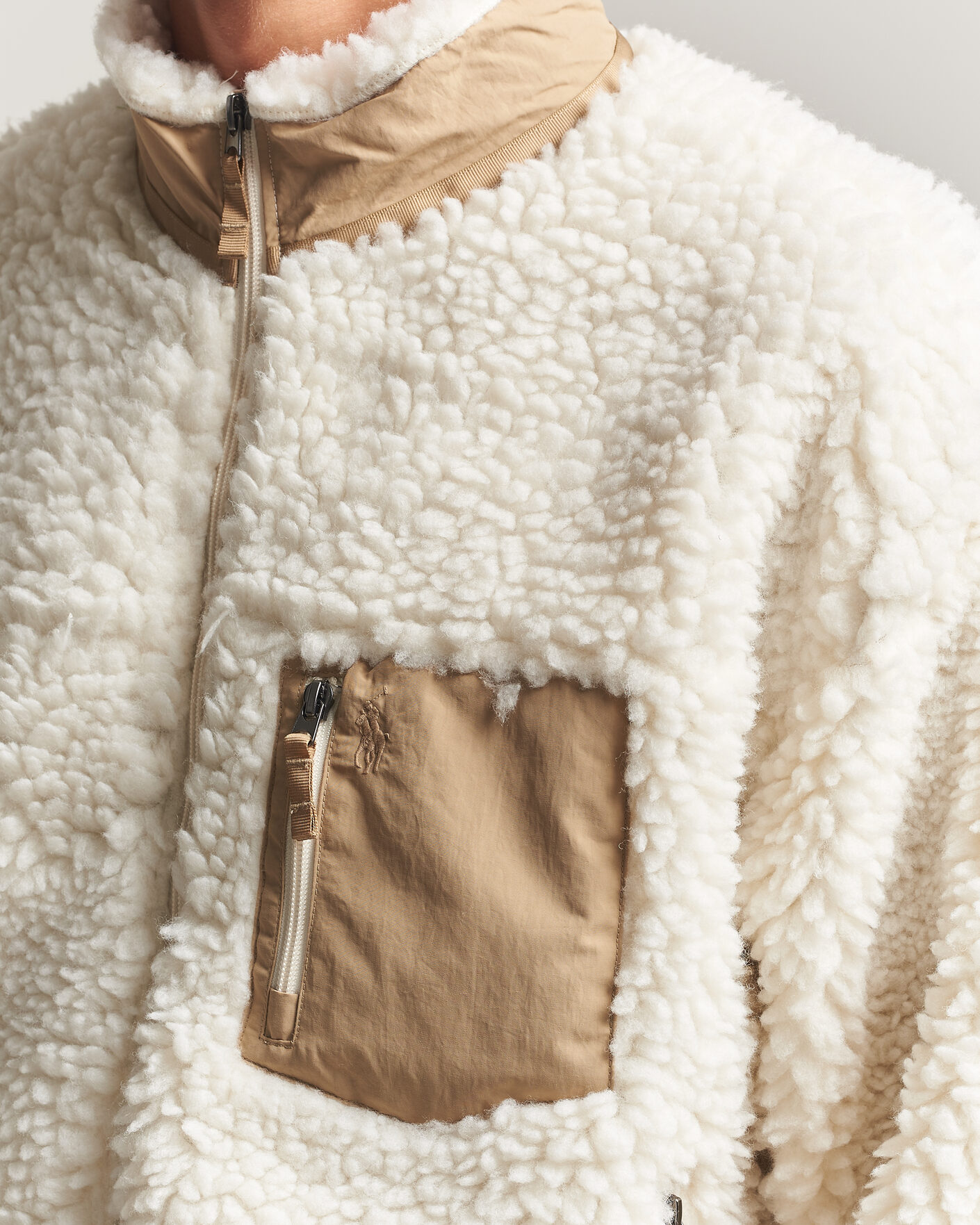 Uomini | Maglieria | Polo Ralph Lauren | Shaggy Hi Pile Full Zip Clubhouse Cream