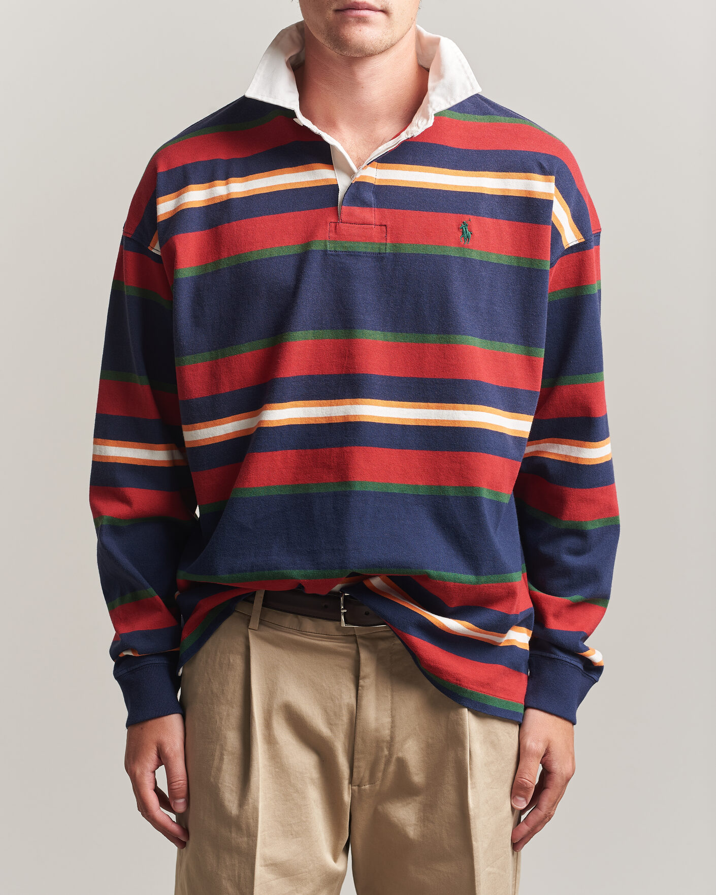 Uomini | Maglieria | Polo Ralph Lauren | Knitted Rugby Pullover Newport Navy Multi