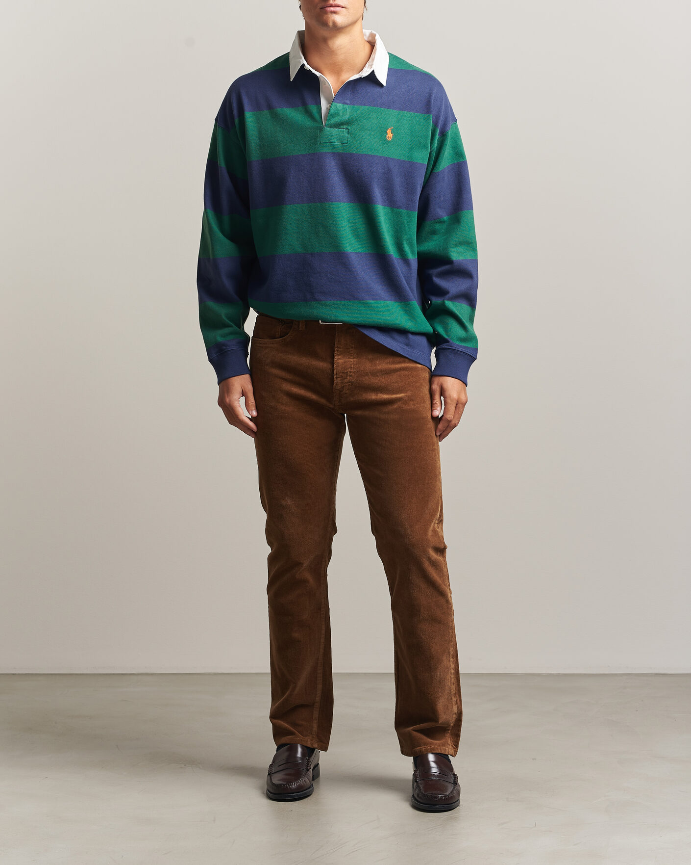 Uomini | Maglieria | Polo Ralph Lauren | Jersey Knitted Rugby Pullover Green/Cobolt