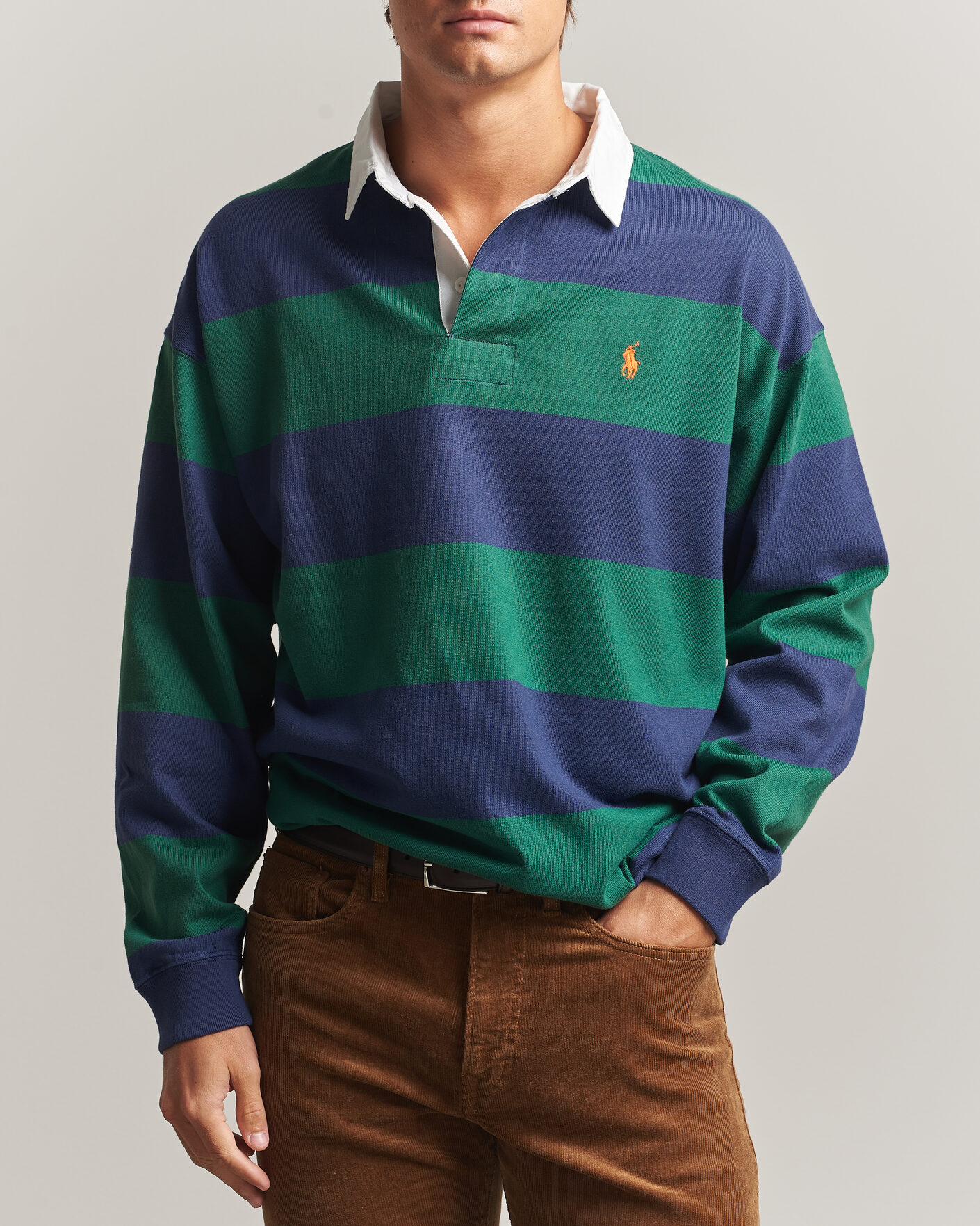Uomini | Maglieria | Polo Ralph Lauren | Jersey Knitted Rugby Pullover Green/Cobolt