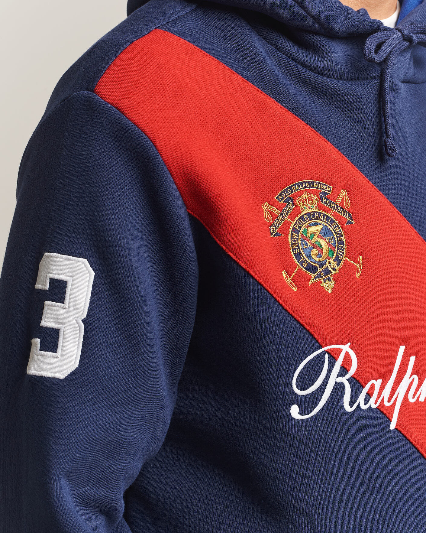 Uomini | Maglieria | Polo Ralph Lauren | Diagonal Stripe Big Pony Hoodie Newport Navy