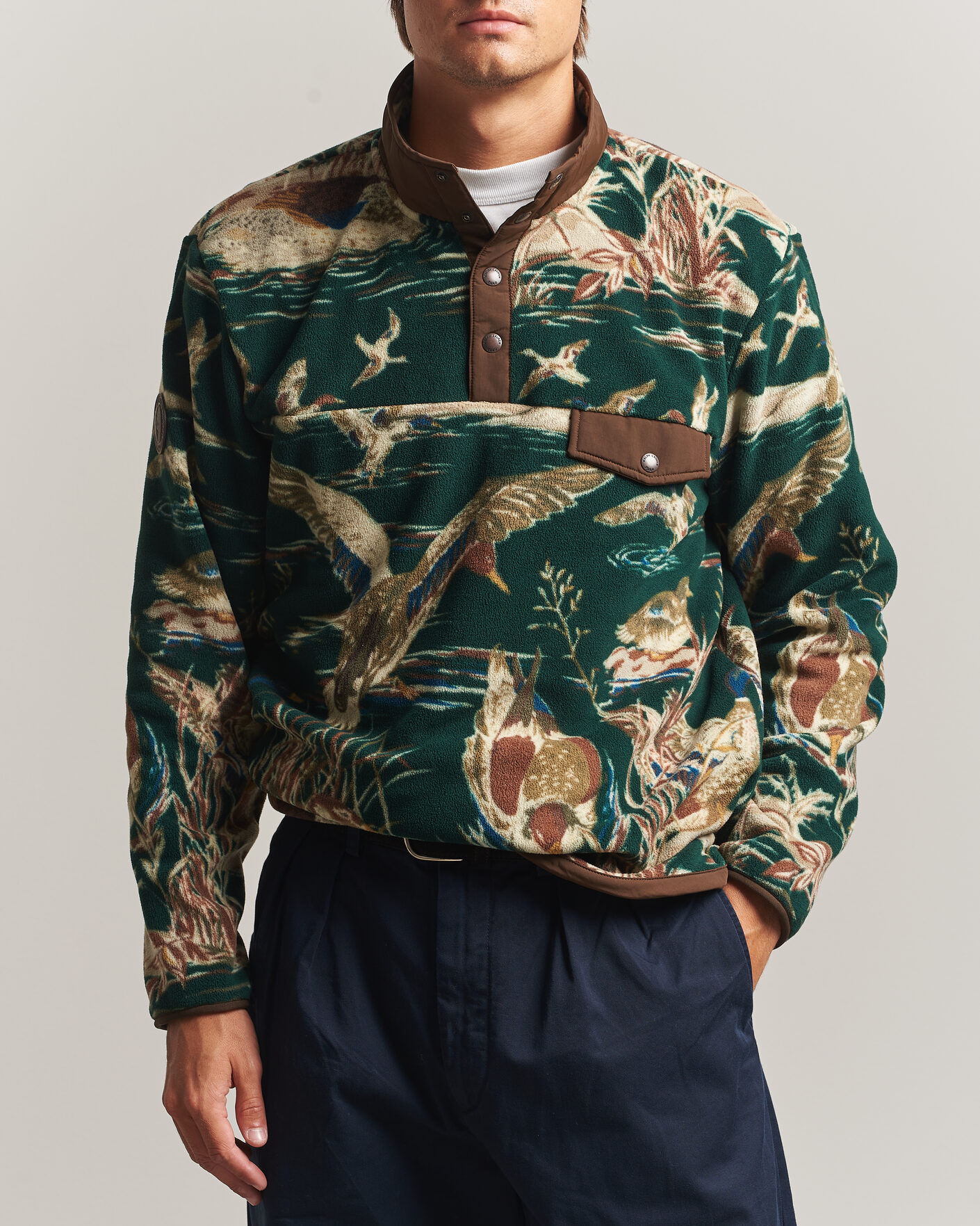 Uomini | Maglieria | Polo Ralph Lauren | Printed Vintage Fleece Pullover Duck Pond Scenic