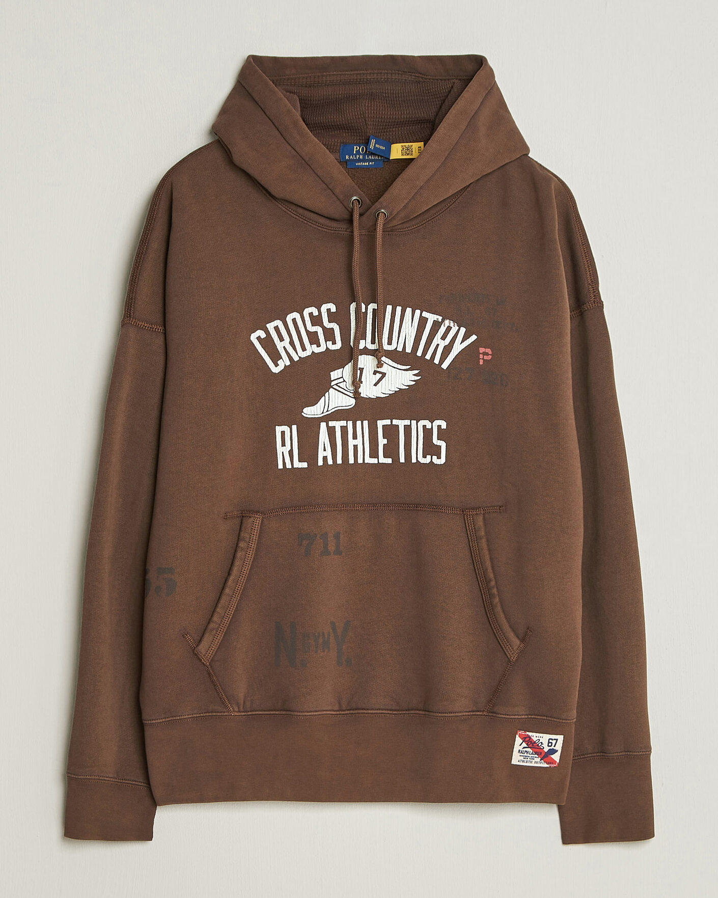 Uomini | Maglieria | Polo Ralph Lauren | Fleece Printed Hoodie Court Brown