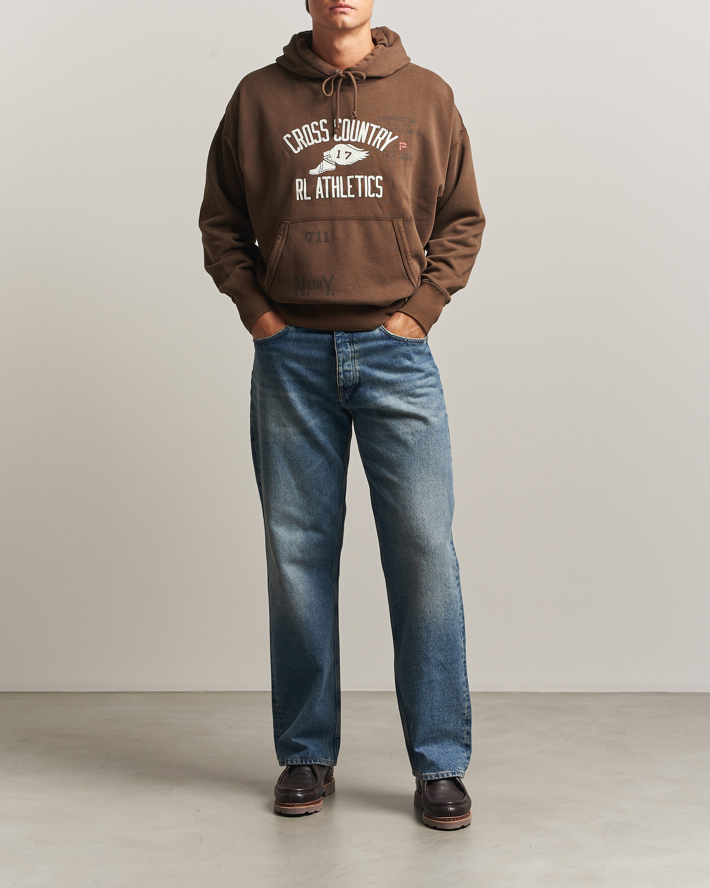 Uomini | Maglieria | Polo Ralph Lauren | Fleece Printed Hoodie Court Brown