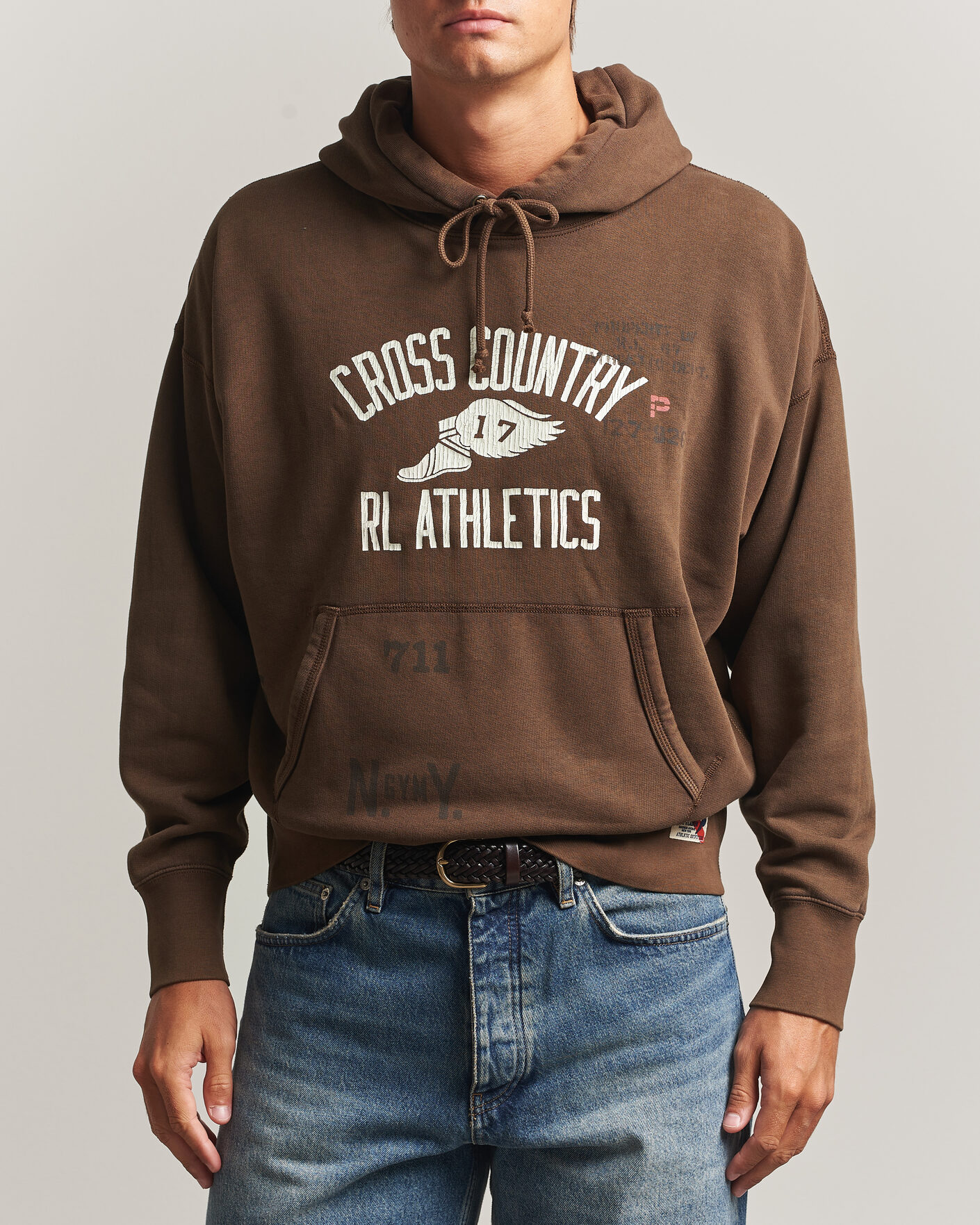 Uomini | Maglieria | Polo Ralph Lauren | Fleece Printed Hoodie Court Brown