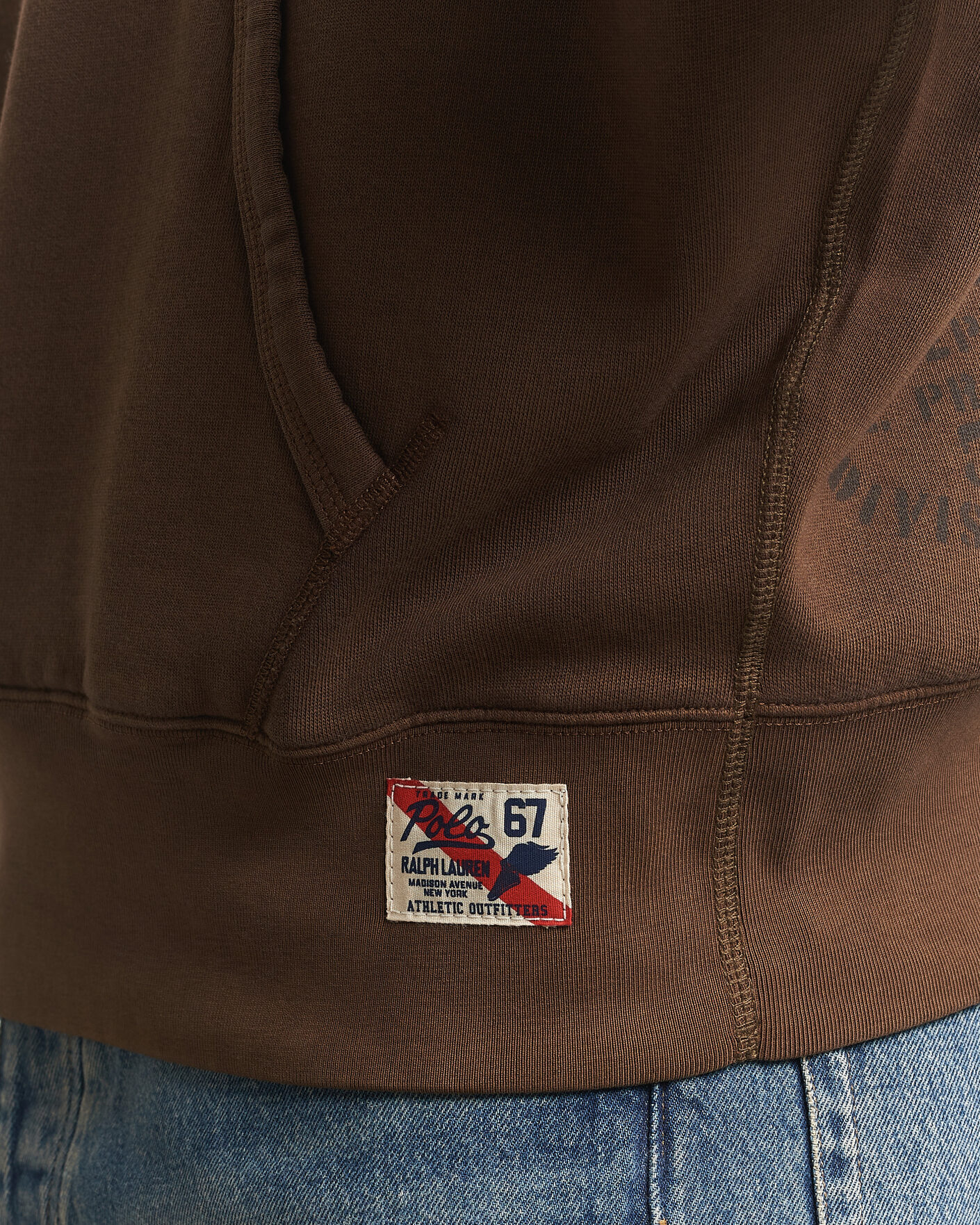 Uomini | Maglieria | Polo Ralph Lauren | Fleece Printed Hoodie Court Brown