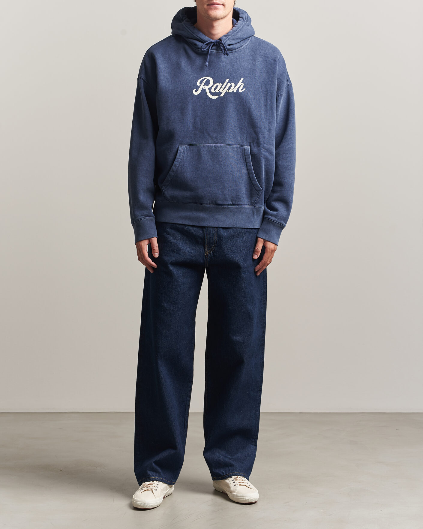 Uomini | Maglieria | Polo Ralph Lauren | Vintage Fleece Logo Hoodie Dark Cobalt