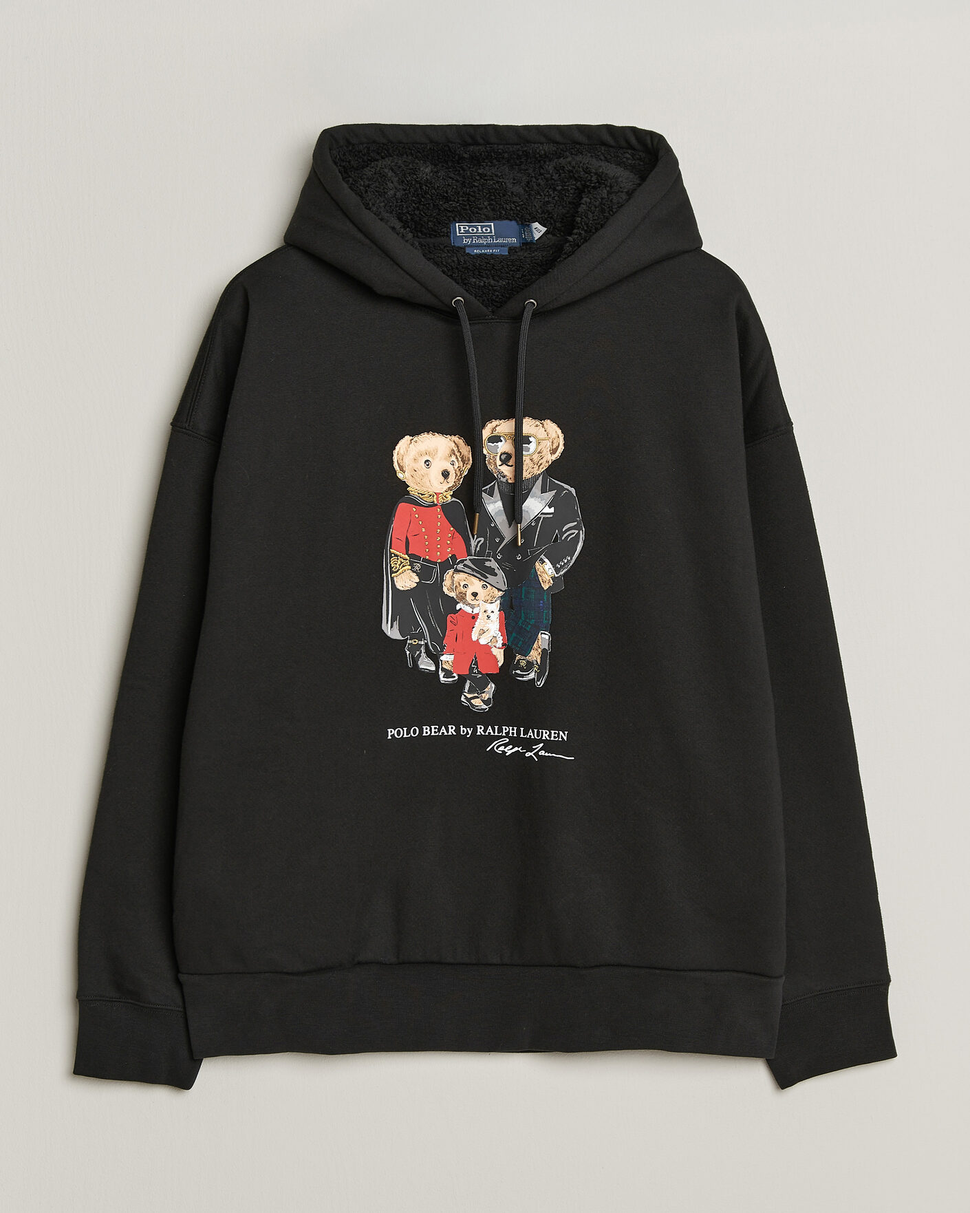 Uomini | Maglieria | Polo Ralph Lauren | Magic Fleece Bear Hoodie Polo Black