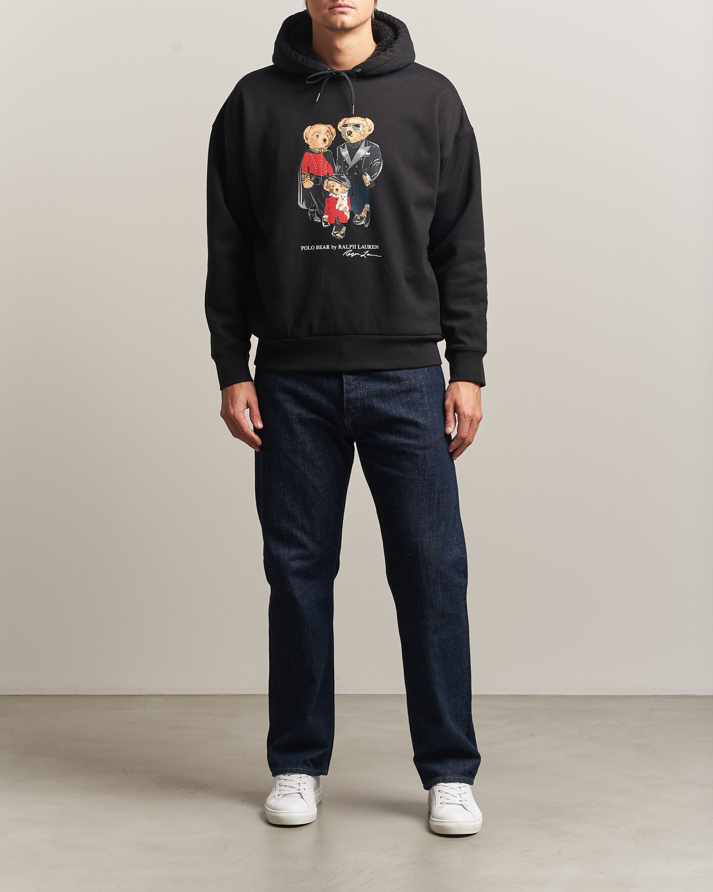 Uomini | Maglieria | Polo Ralph Lauren | Magic Fleece Bear Hoodie Polo Black