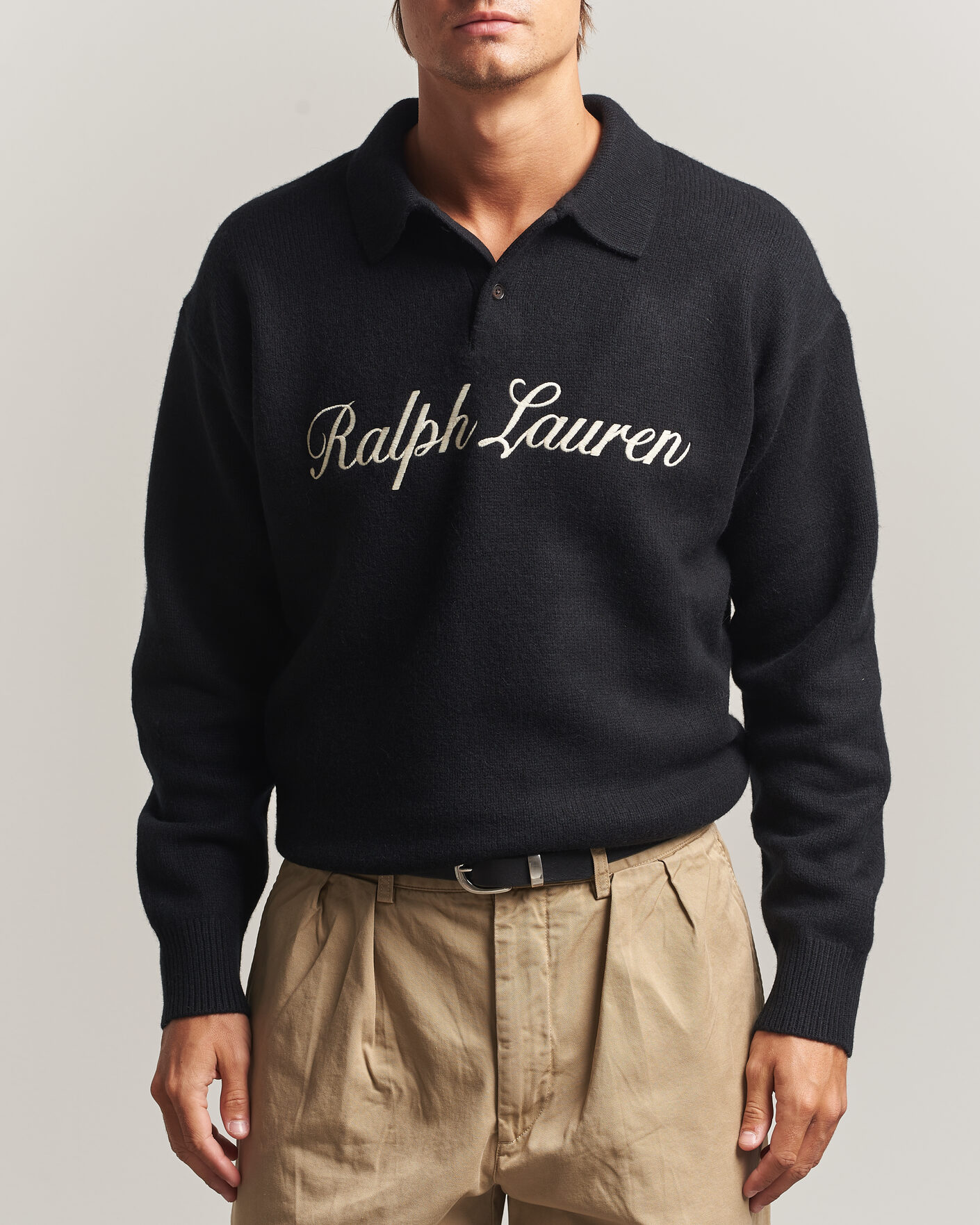 Uomini | Maglieria | Polo Ralph Lauren | Wool/Alpaca Rugby Sweater Polo Black