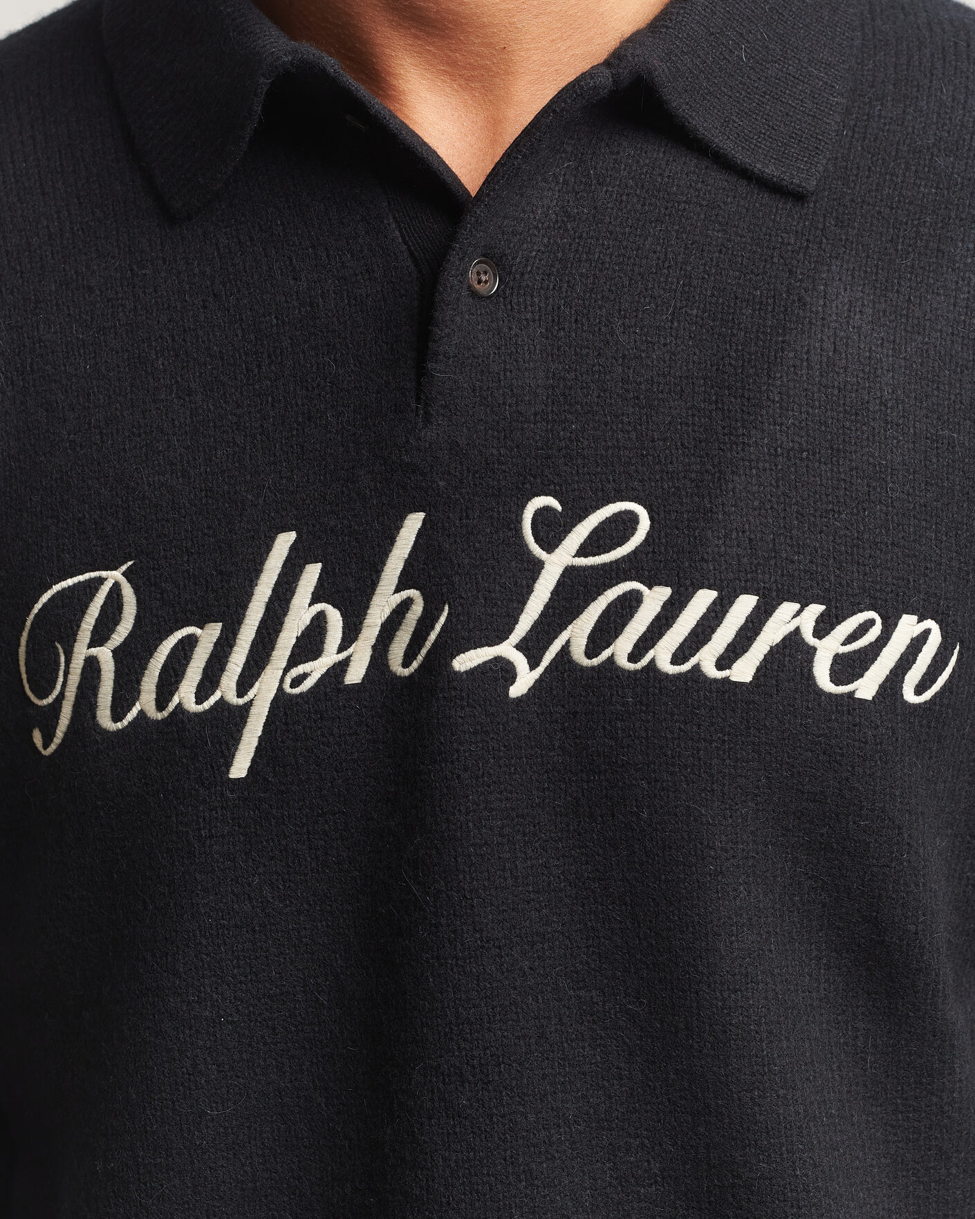 Uomini | Maglieria | Polo Ralph Lauren | Wool/Alpaca Rugby Sweater Polo Black