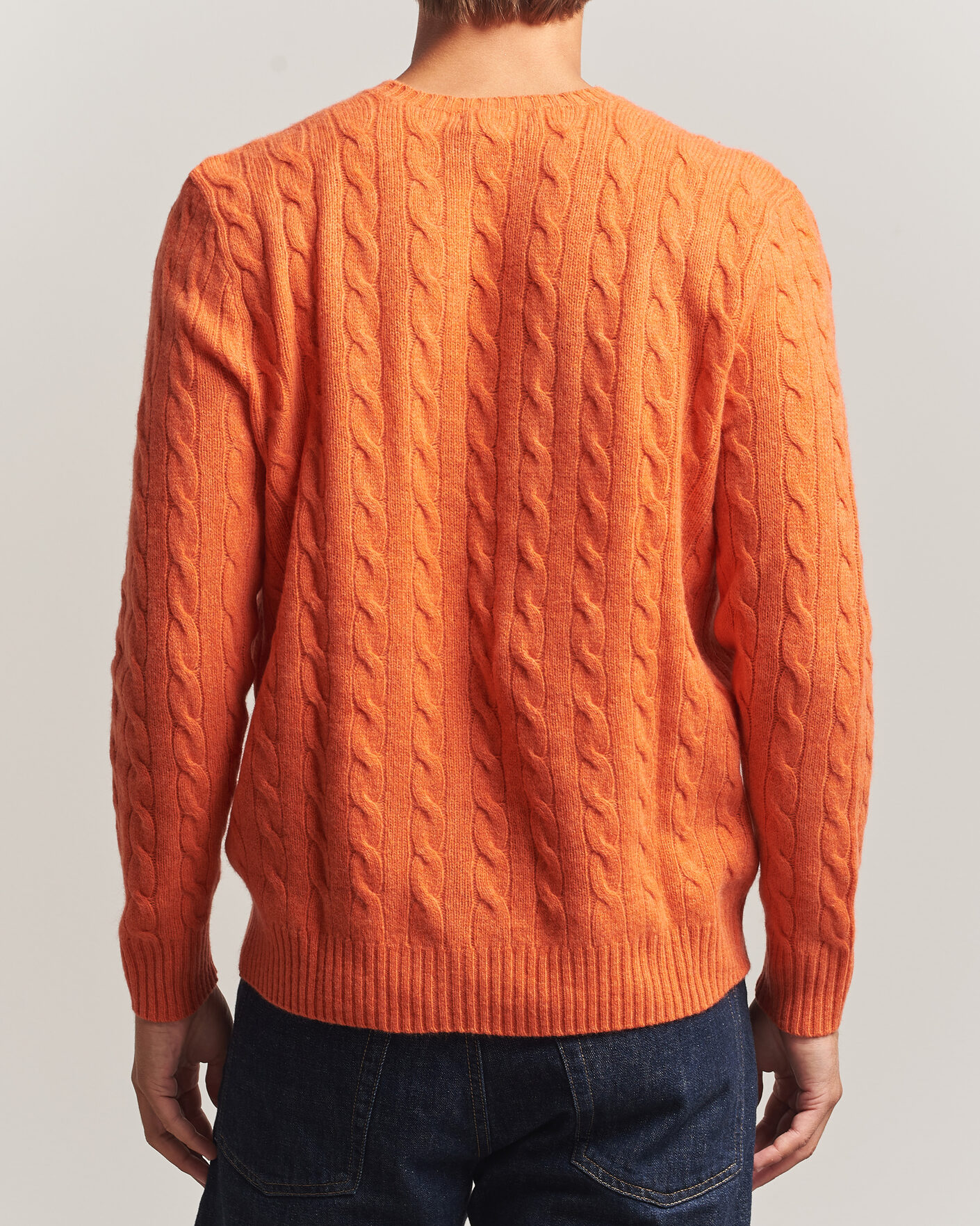Uomini | Maglieria | Polo Ralph Lauren | Wool/Cashmere Cable Crew Neck Orange Jasper Heather