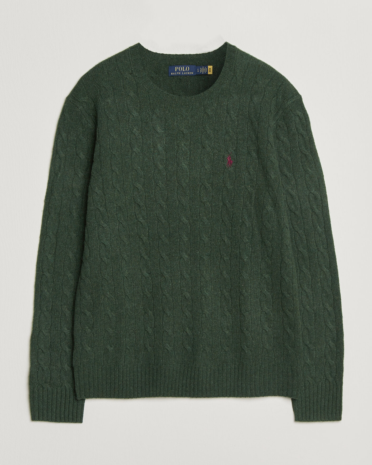 Uomini | Maglieria | Polo Ralph Lauren | Wool/Cashmere Cable Crew Neck Lodgepole Pine Heather