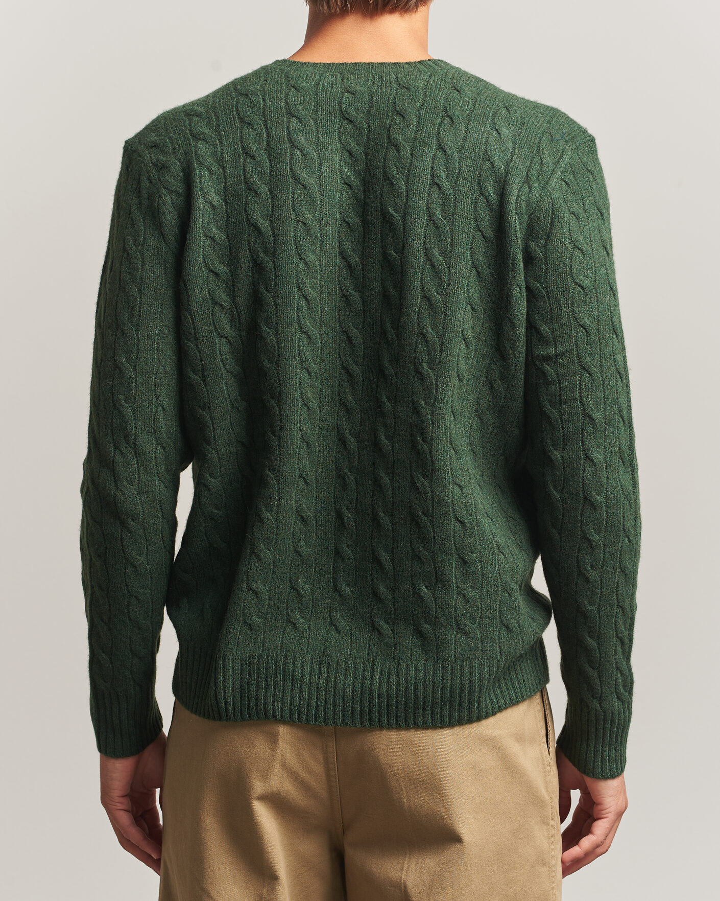 Uomini | Maglieria | Polo Ralph Lauren | Wool/Cashmere Cable Crew Neck Lodgepole Pine Heather