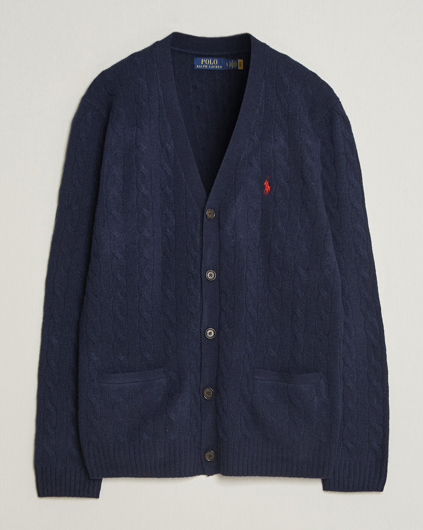 Uomini | Maglieria | Polo Ralph Lauren | Wool/Cashmere Cable Cardigan Hunter Navy