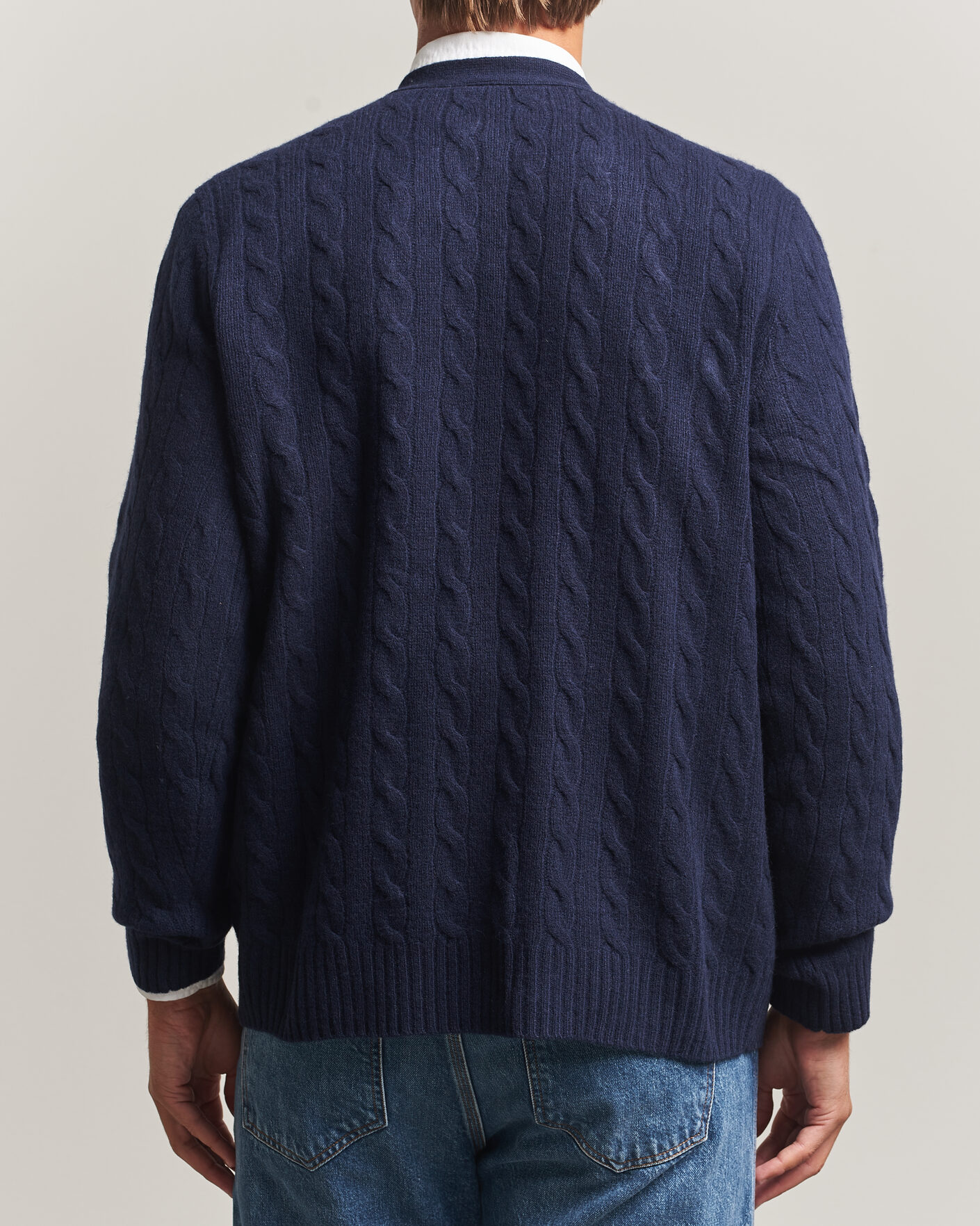 Uomini | Maglieria | Polo Ralph Lauren | Wool/Cashmere Cable Cardigan Hunter Navy