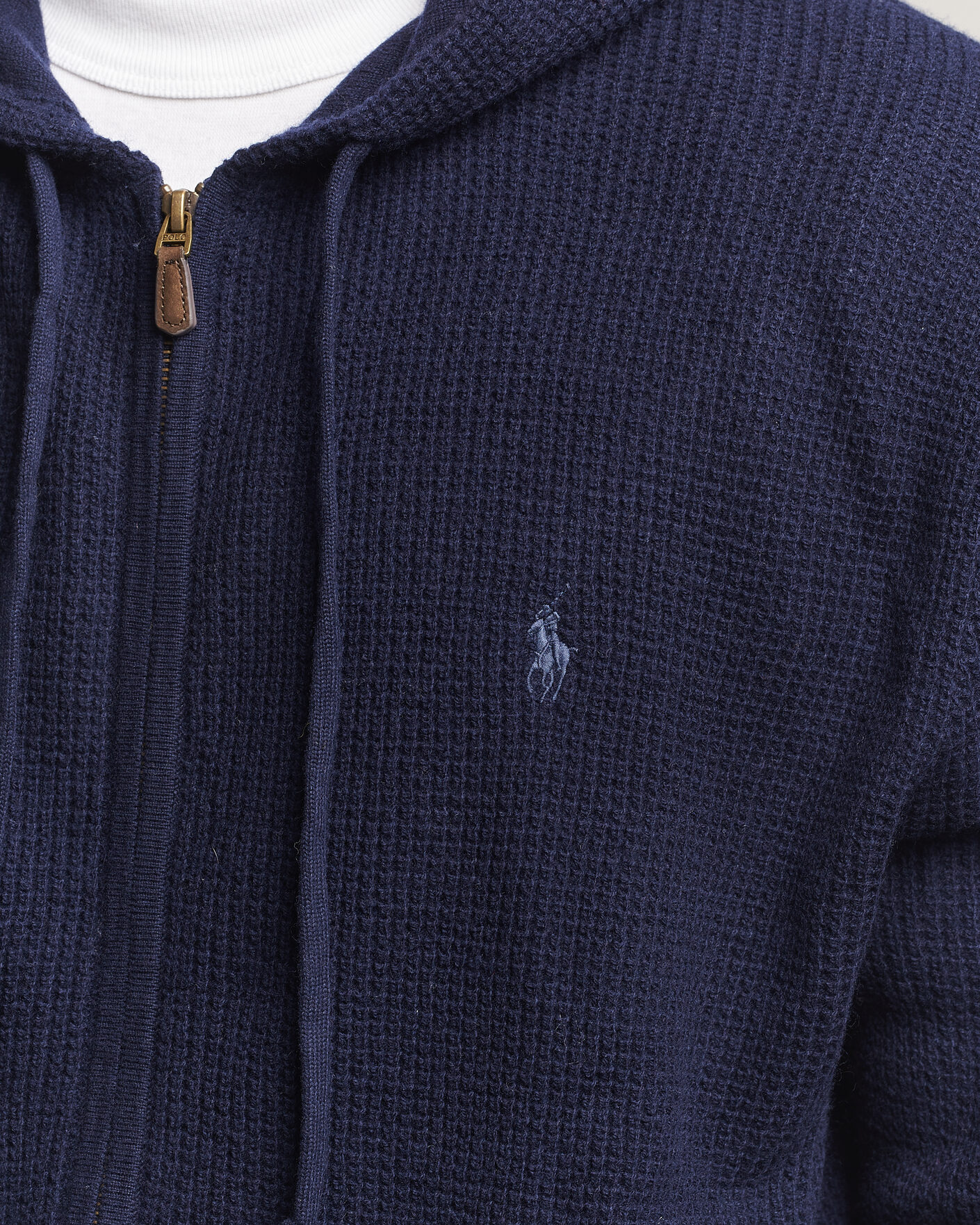 Uomini | Maglieria | Polo Ralph Lauren | Cotton/Wool Full-Zip Hoodie Hunter Navy