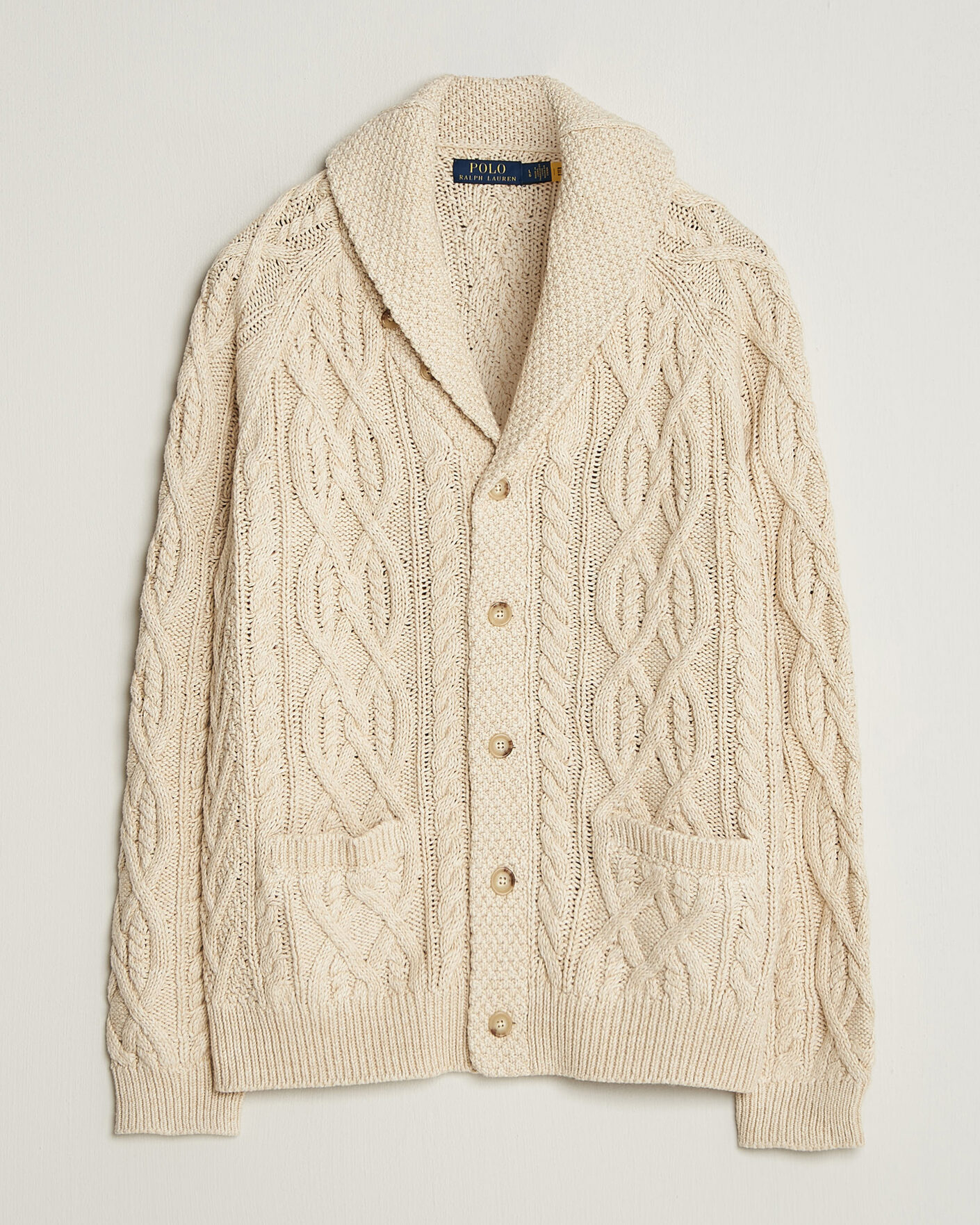 Uomini | Maglieria | Polo Ralph Lauren | Cotton Marl Cardigan Oatmeal Combo