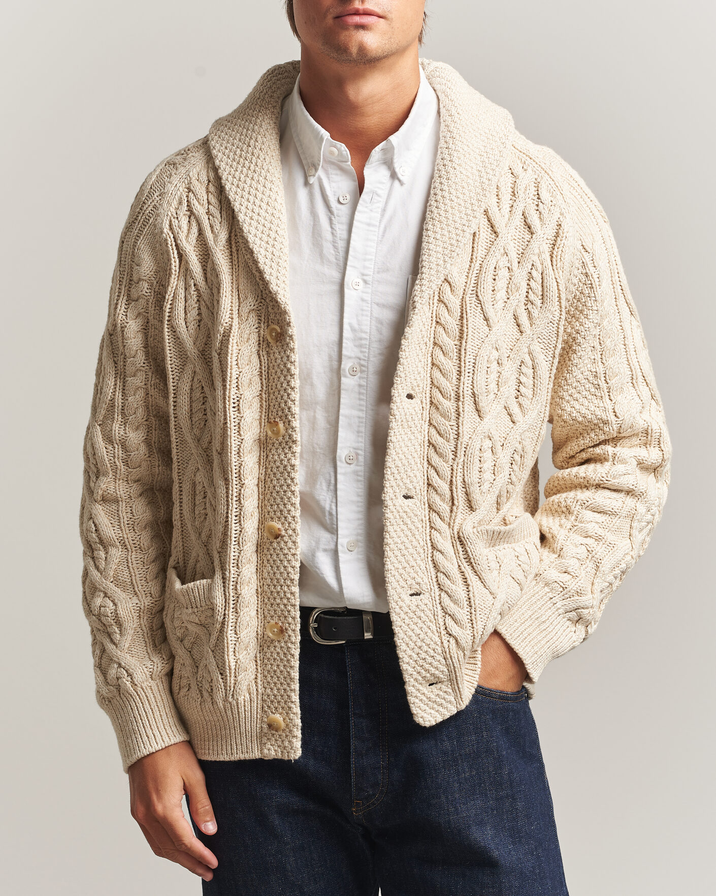 Uomini | Maglieria | Polo Ralph Lauren | Cotton Marl Cardigan Oatmeal Combo