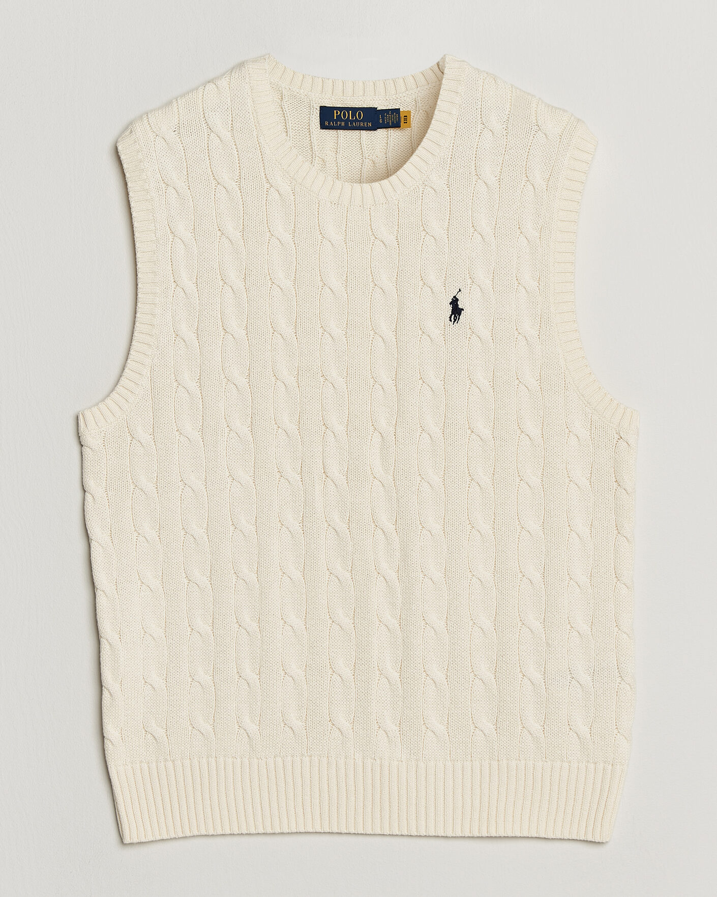 Uomini | Maglieria | Polo Ralph Lauren | Cotton Cable Vest Andover Cream