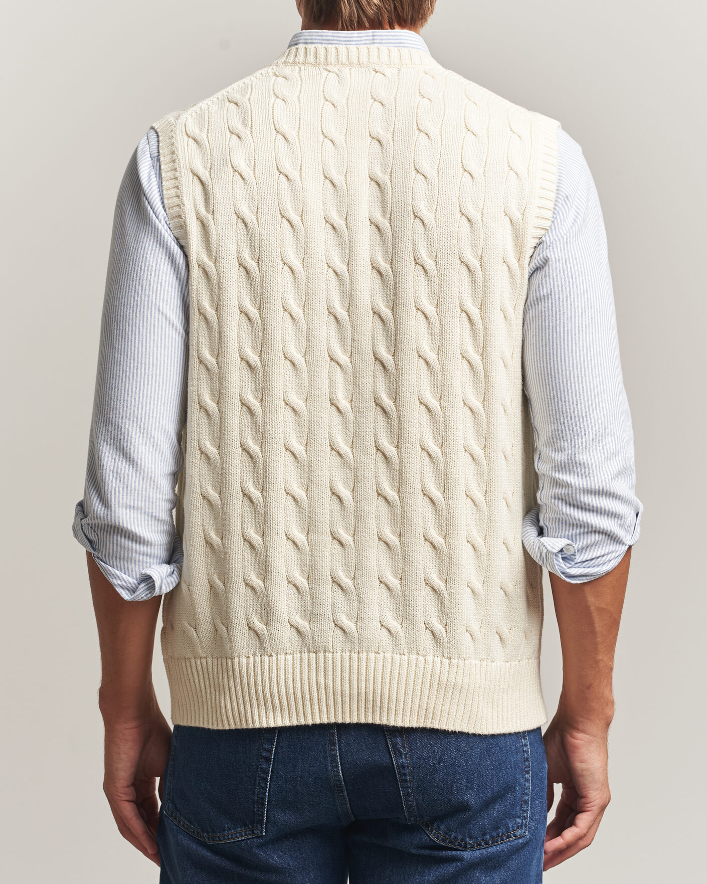 Uomini | Maglieria | Polo Ralph Lauren | Cotton Cable Vest Andover Cream