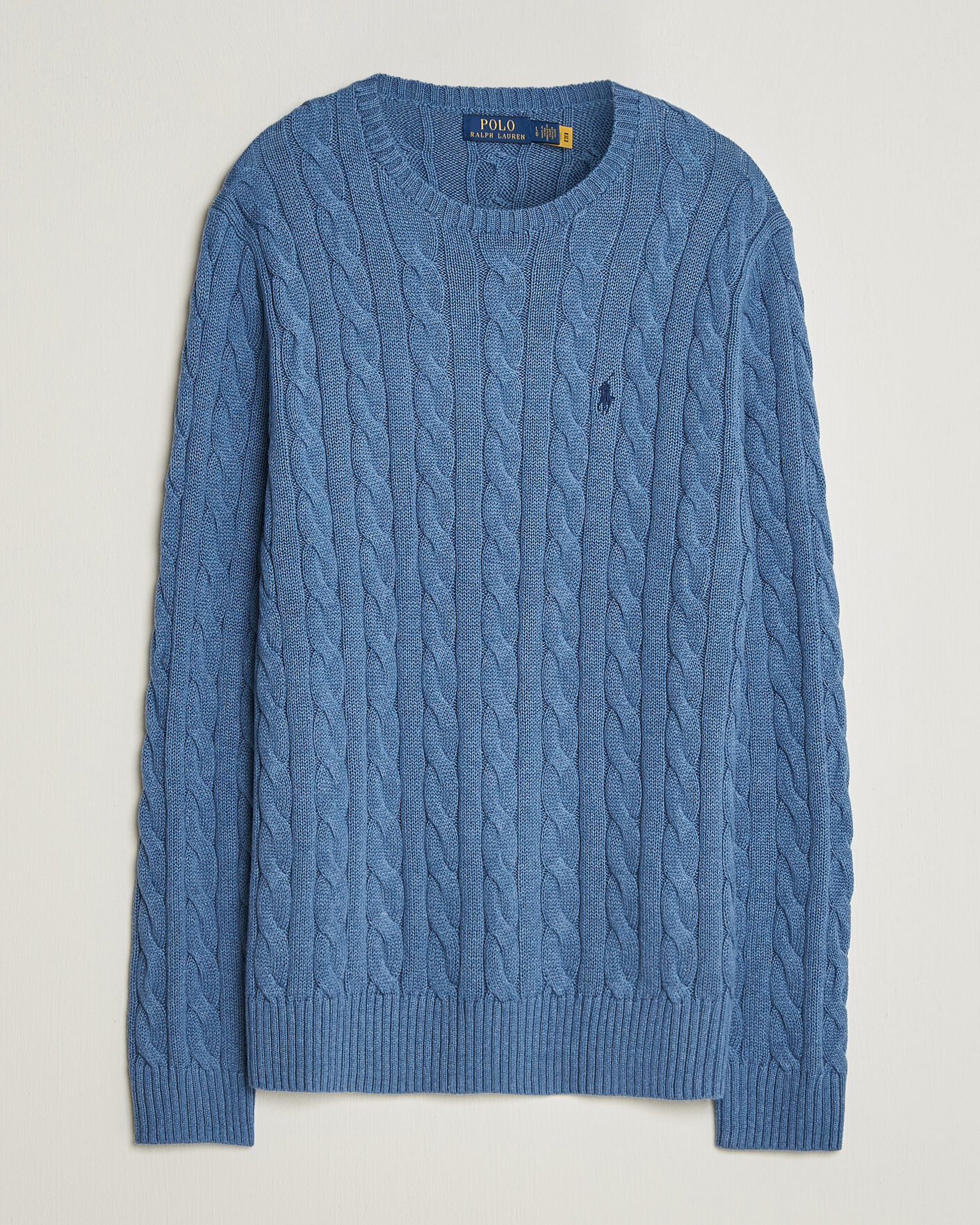 Uomini | Maglieria | Polo Ralph Lauren | Cotton Cable Pullover Blue Borage Heather