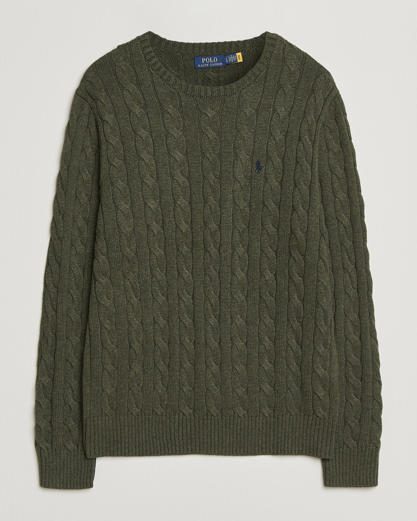 Uomini | Maglieria | Polo Ralph Lauren | Cotton Cable Pullover  Olive Shrub Heather