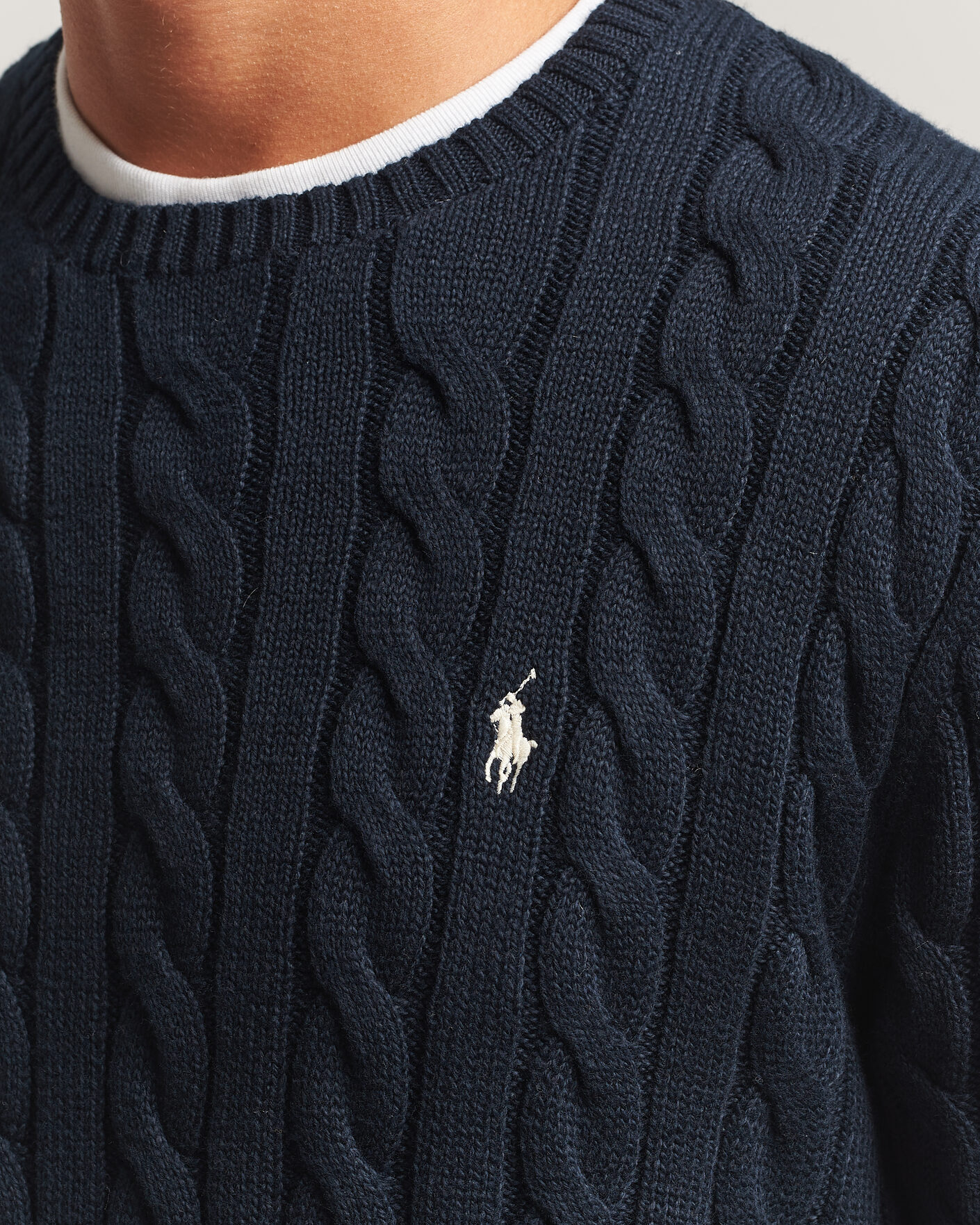 Uomini | Maglieria | Polo Ralph Lauren | Cotton Cable Pullover Hunter Navy