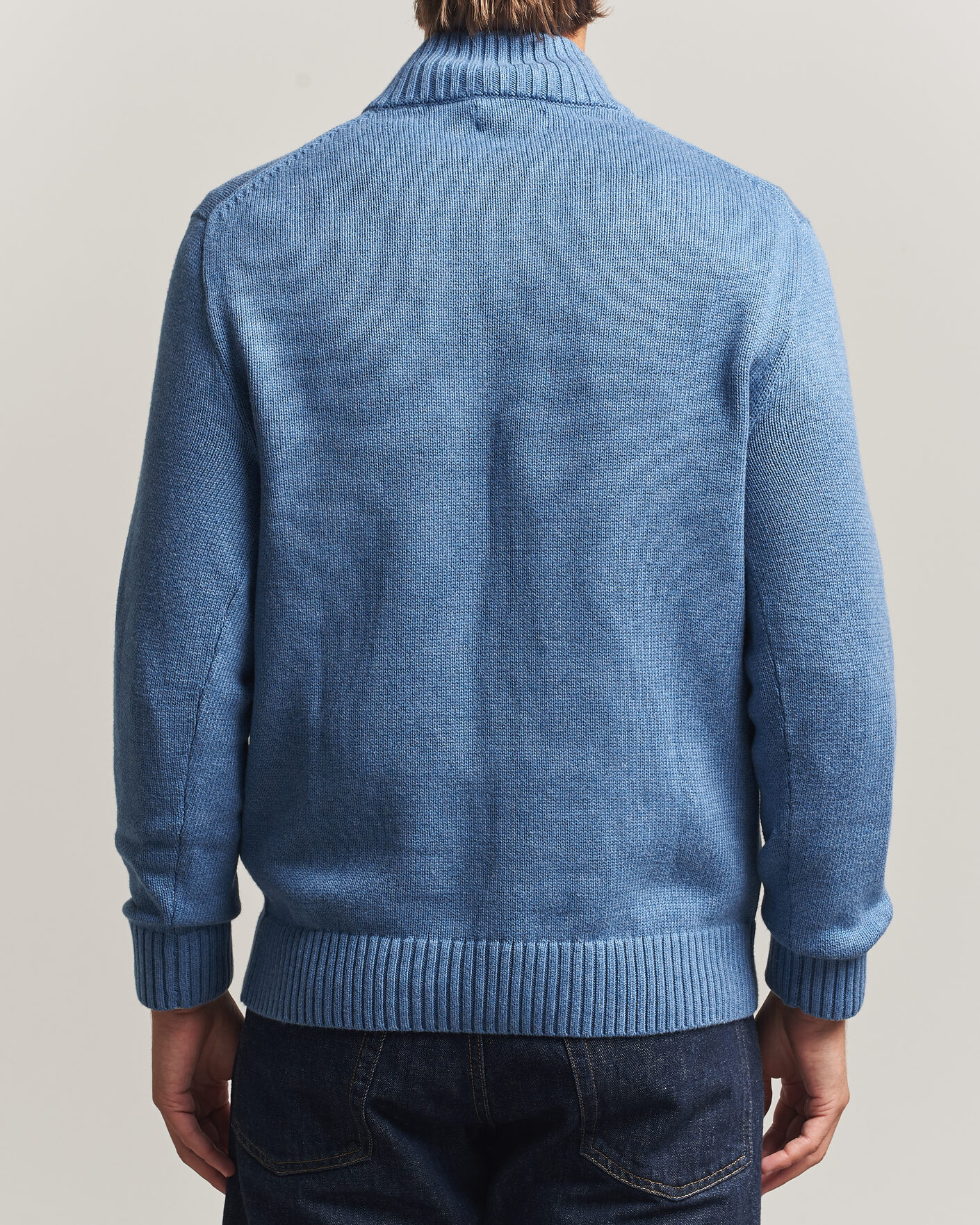 Uomini | Maglieria | Polo Ralph Lauren | Cotton Pullover Half Zip Blue Borage Heather