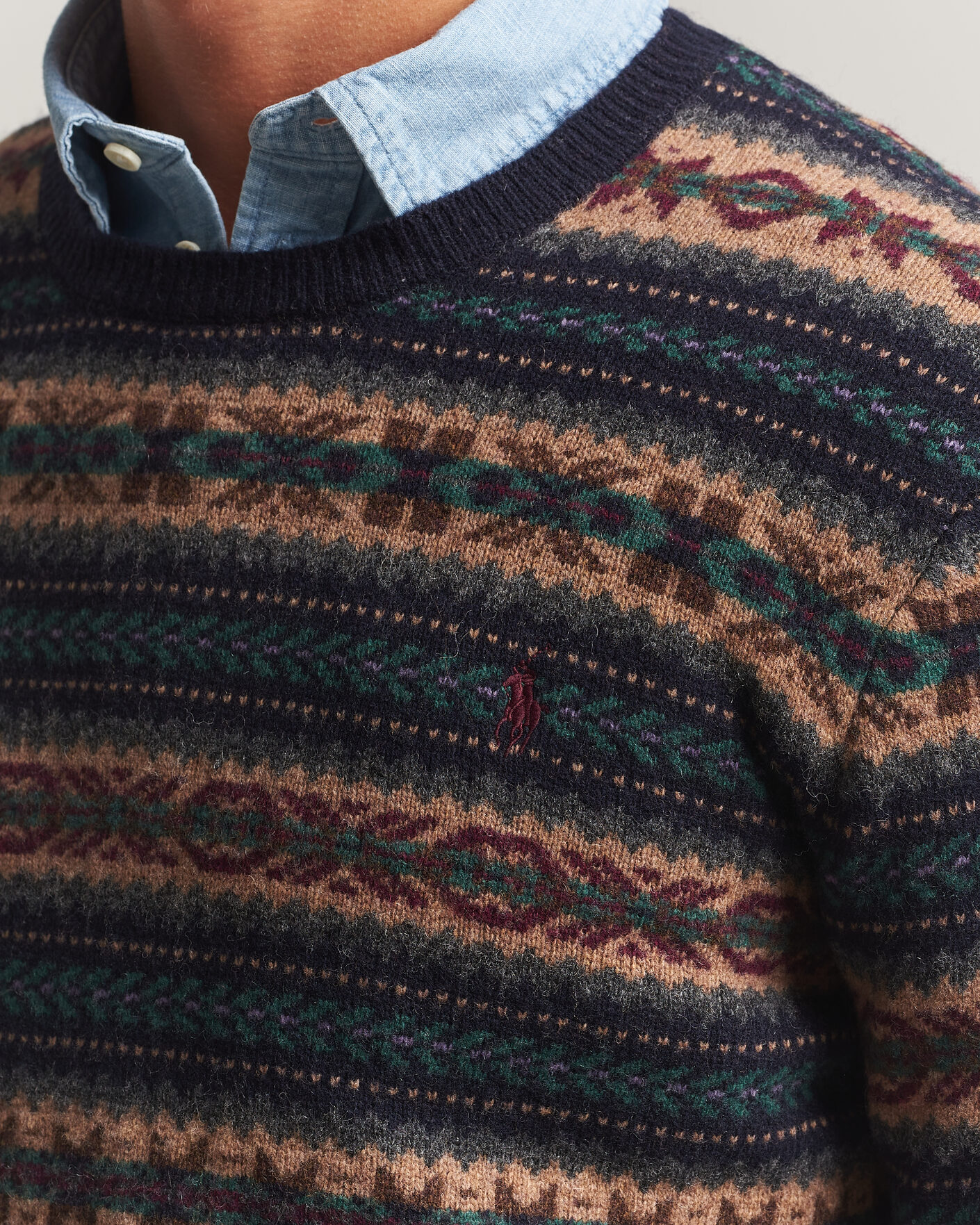 Uomini | Maglieria | Polo Ralph Lauren | Fair Isle Wool Sweater Navy Combo