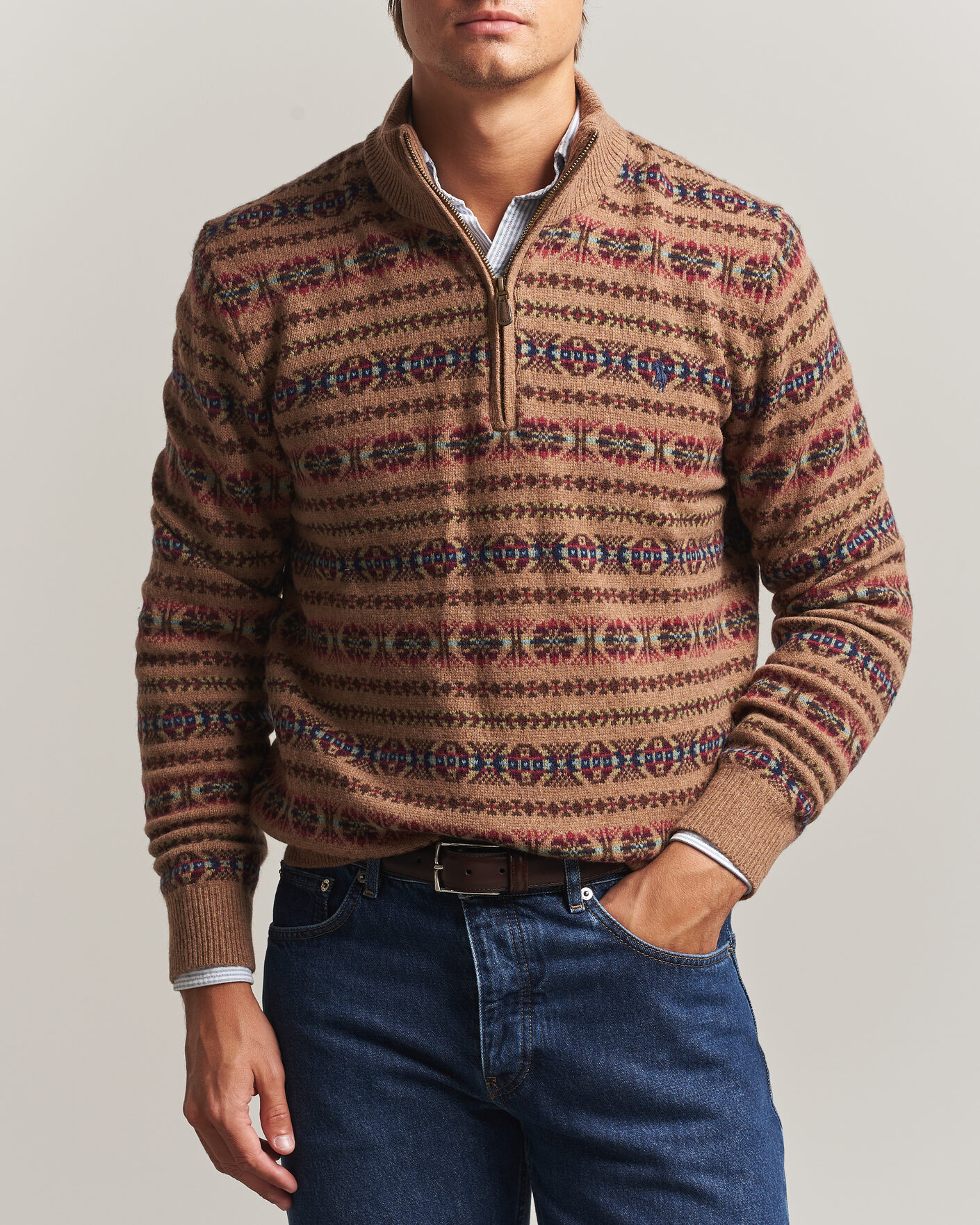 Uomini | Maglieria | Polo Ralph Lauren | Fair Isle Wool Half-Zip Multi Combo