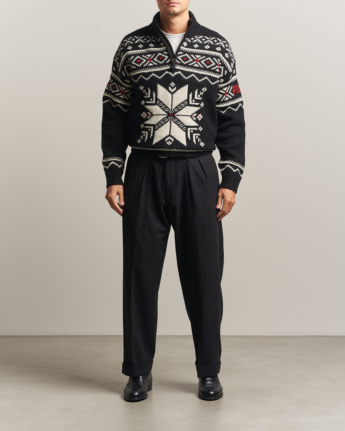 Uomini | Maglieria | Polo Ralph Lauren | Wool Cotton Blend Sweater Black Combo