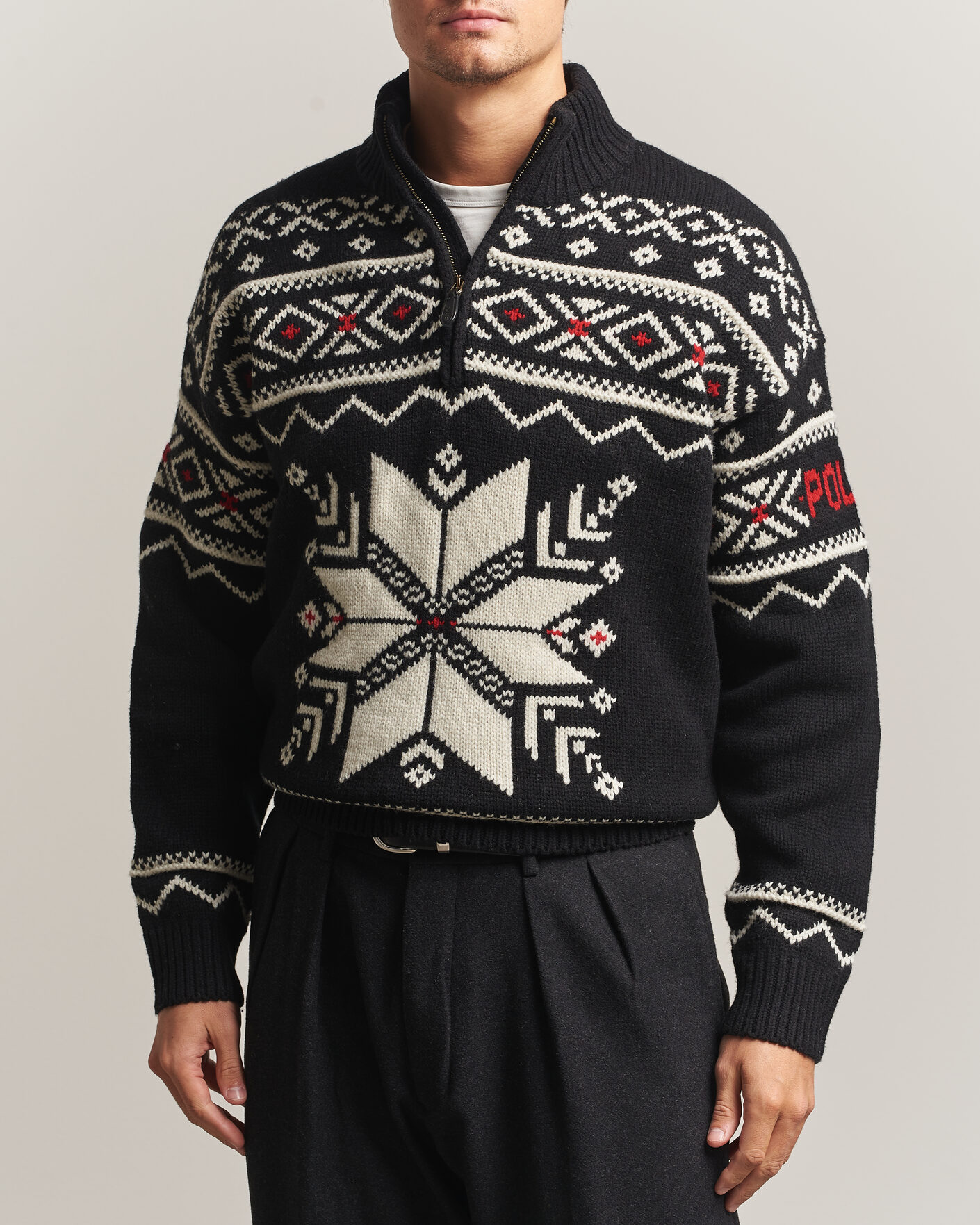 Uomini | Maglieria | Polo Ralph Lauren | Wool Cotton Blend Sweater Black Combo
