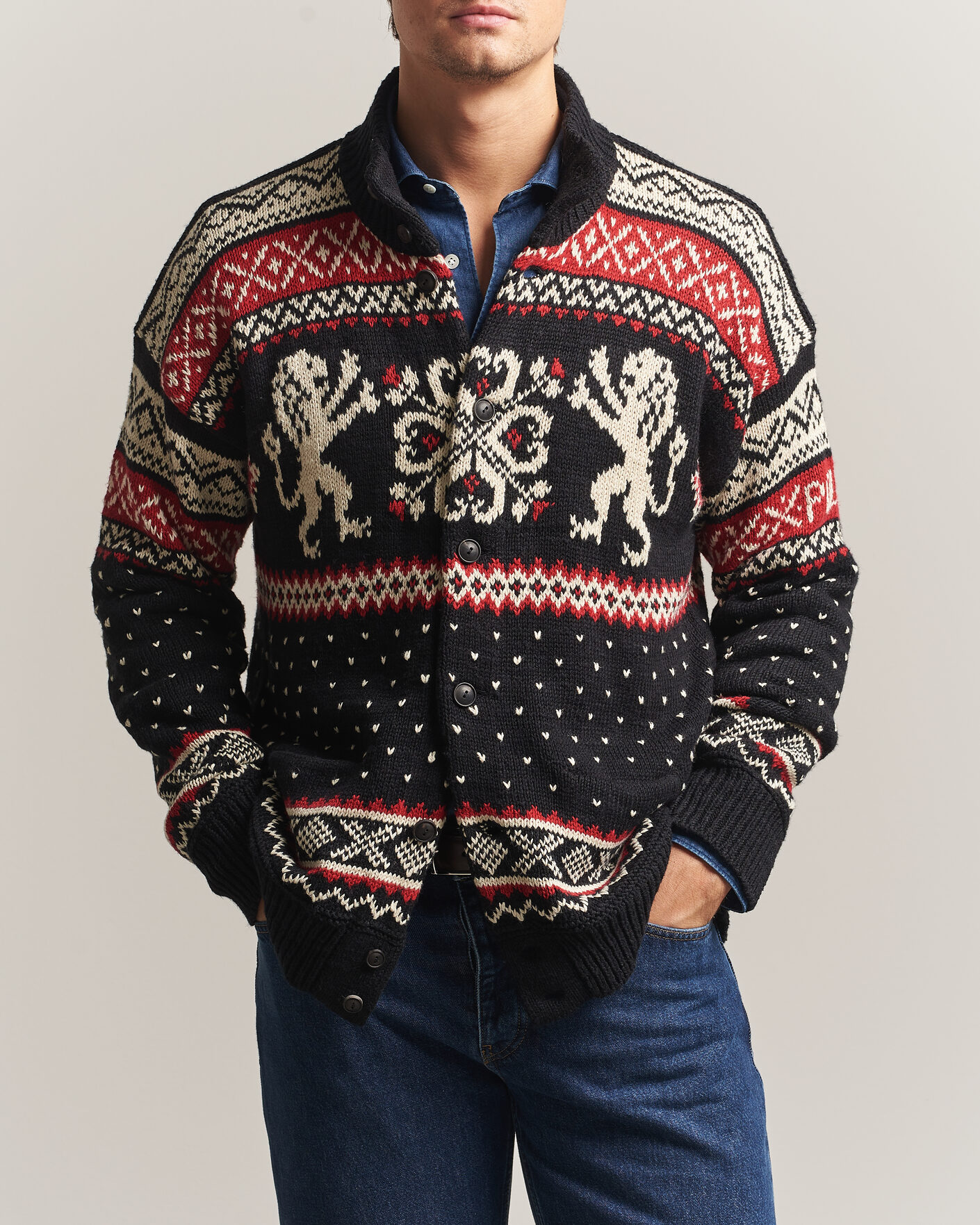 Uomini | Maglieria | Polo Ralph Lauren | Cotton/Cashmere Cardigan Black Combo