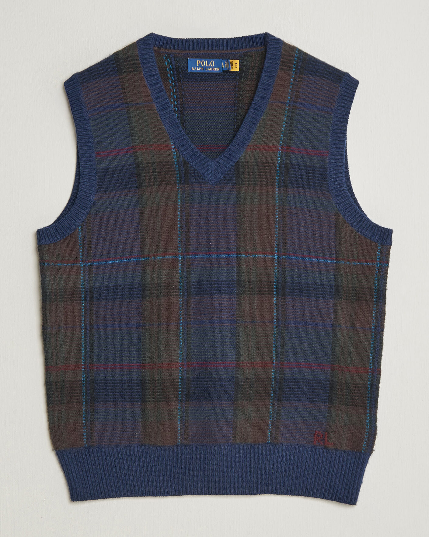 Uomini | Maglieria | Polo Ralph Lauren | Hudson Cotton Blend V-Neck Vest Navy Multi