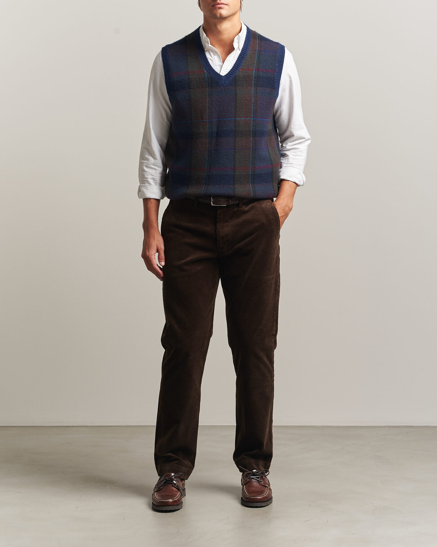 Uomini | Maglieria | Polo Ralph Lauren | Hudson Cotton Blend V-Neck Vest Navy Multi
