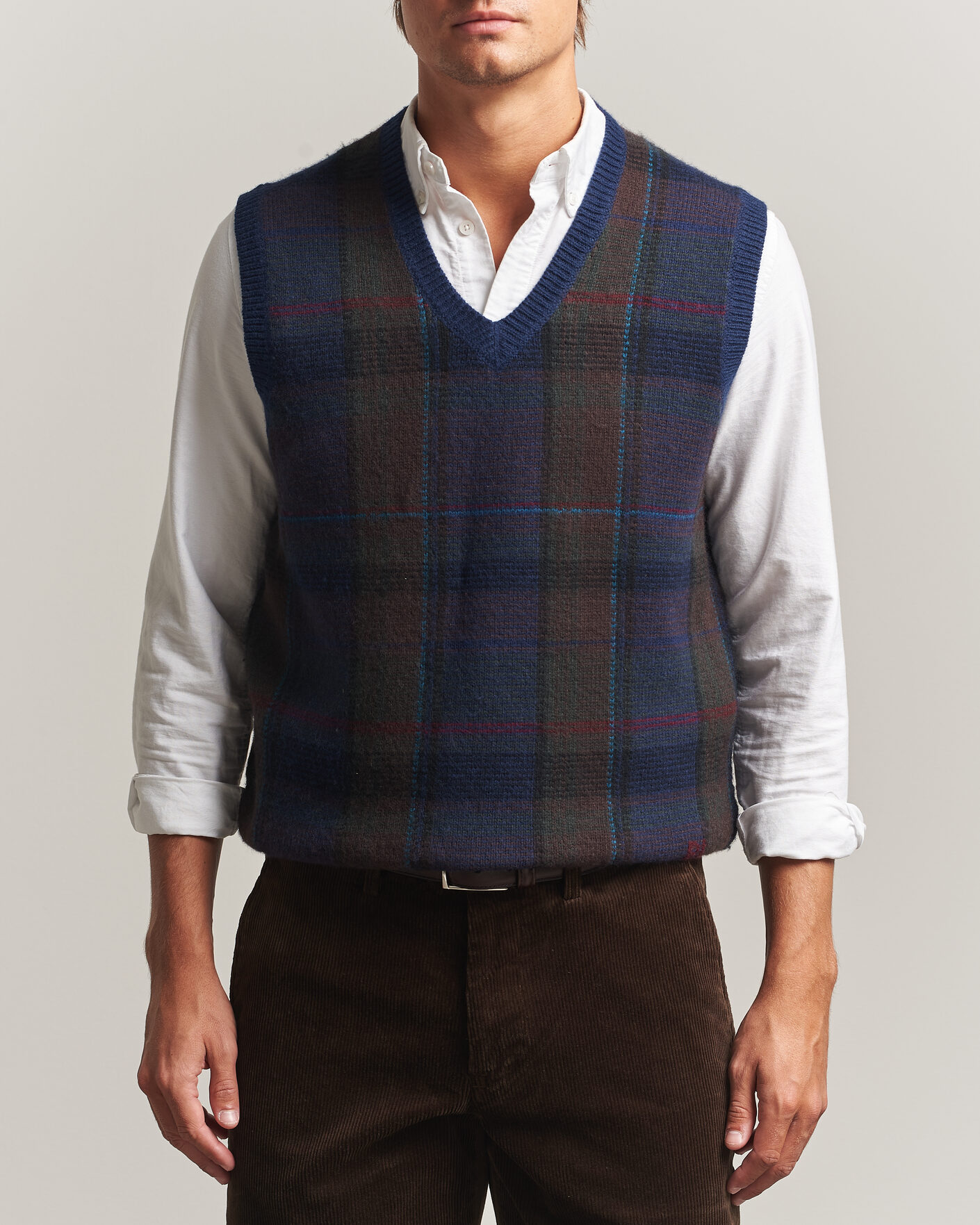 Uomini | Maglieria | Polo Ralph Lauren | Hudson Cotton Blend V-Neck Vest Navy Multi