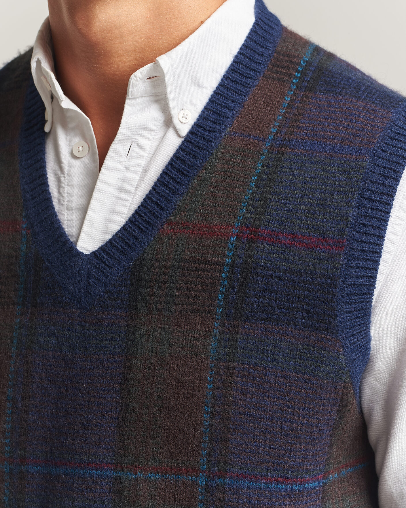Uomini | Maglieria | Polo Ralph Lauren | Hudson Cotton Blend V-Neck Vest Navy Multi