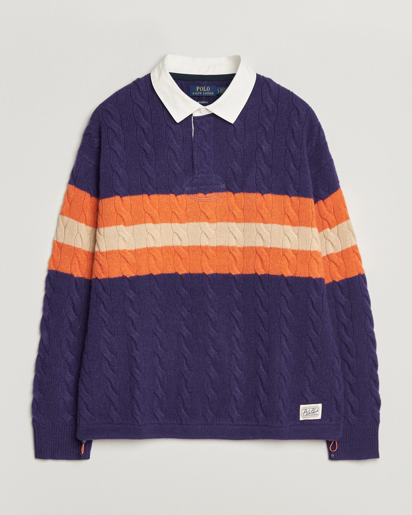 Uomini | Maglieria | Polo Ralph Lauren | Wool Blend Cable Knitted Polo Purple Combo