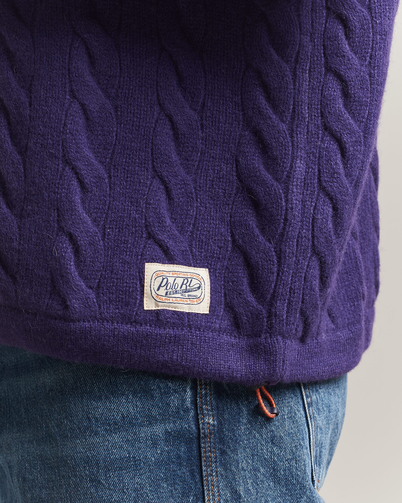 Uomini | Maglieria | Polo Ralph Lauren | Wool Blend Cable Knitted Polo Purple Combo