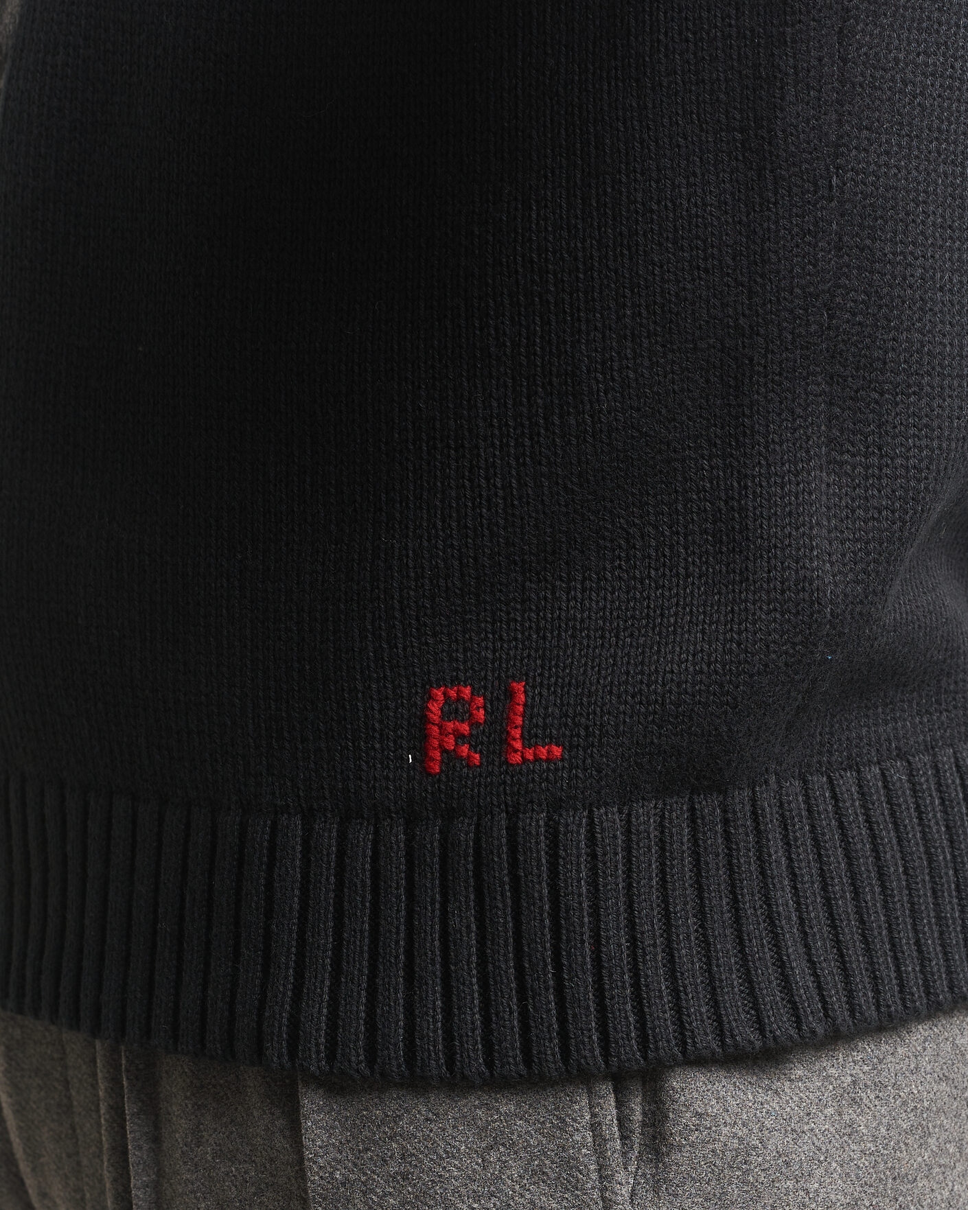 Uomini | Maglieria | Polo Ralph Lauren | Cotton Blend Bear Sweater Polo Black
