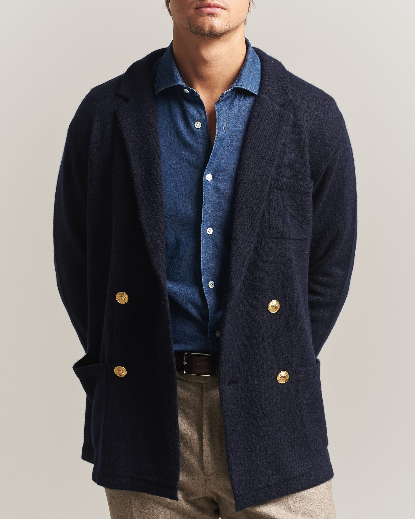 Uomini | Maglieria | Polo Ralph Lauren | Double Breasted Cashmere Cardigan Aviator Navy