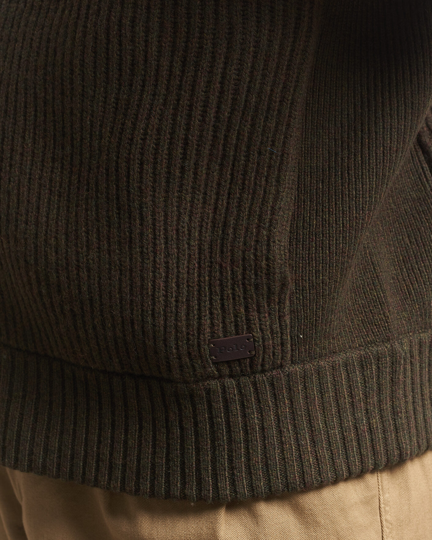 Uomini | Maglieria | Polo Ralph Lauren | Wool/Cashmere Full-Zip Ekanite Olive Heather