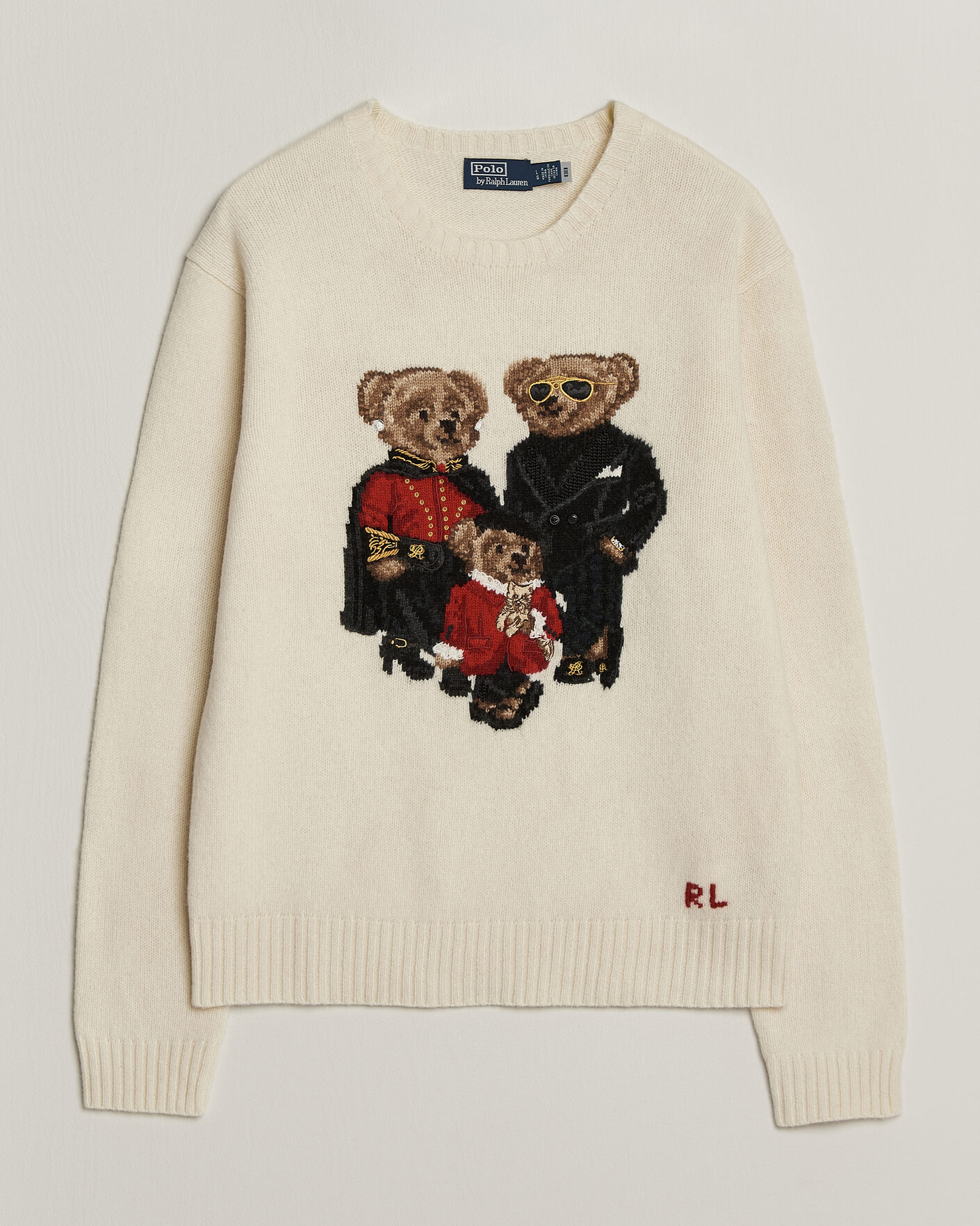 Uomini | Maglieria | Polo Ralph Lauren | Wool Blend Bear Sweater Authentic Cream