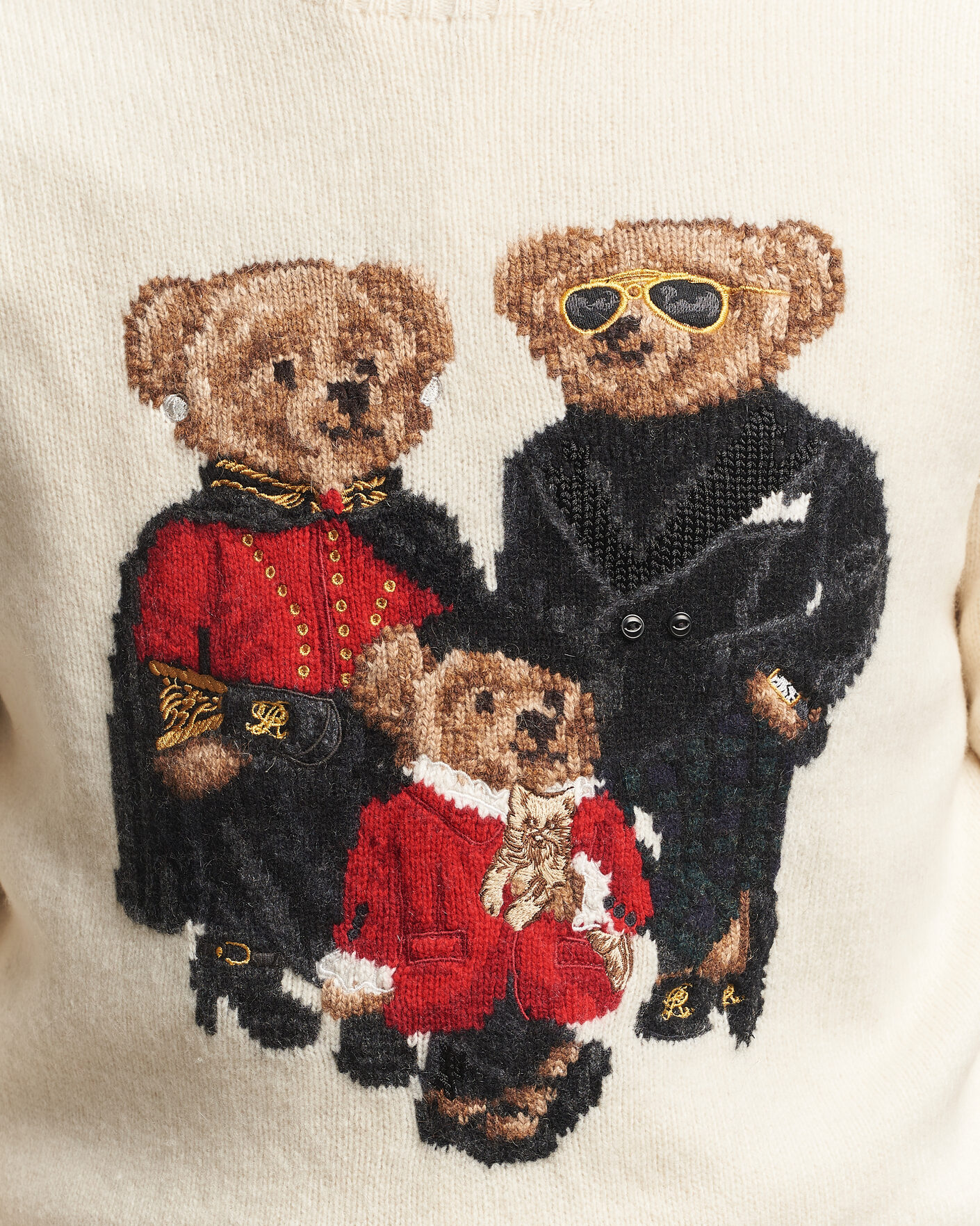 Uomini | Maglieria | Polo Ralph Lauren | Wool Blend Bear Sweater Authentic Cream