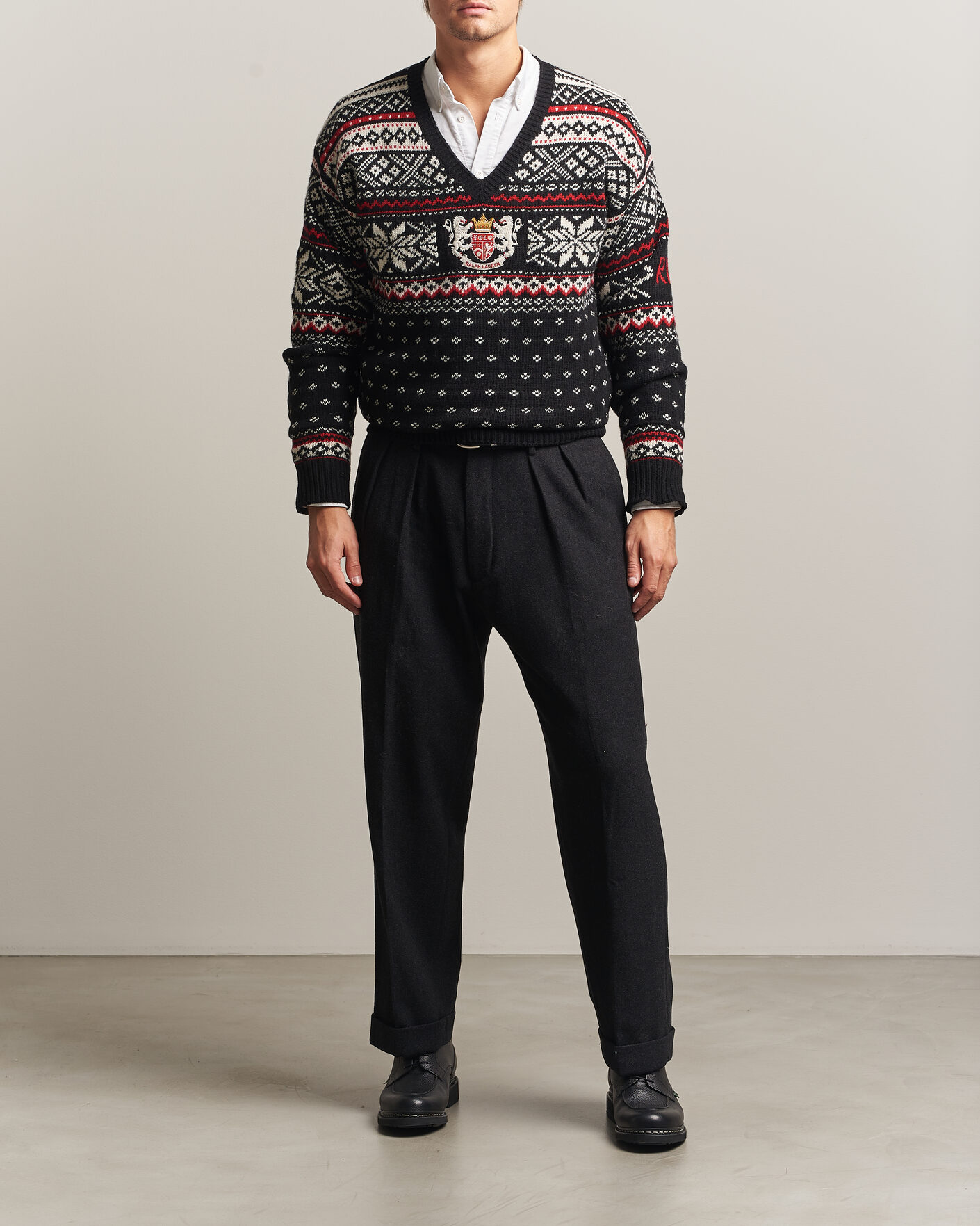 Uomini | Maglieria | Polo Ralph Lauren | Royal Holiday Wool Sweater Black Combo